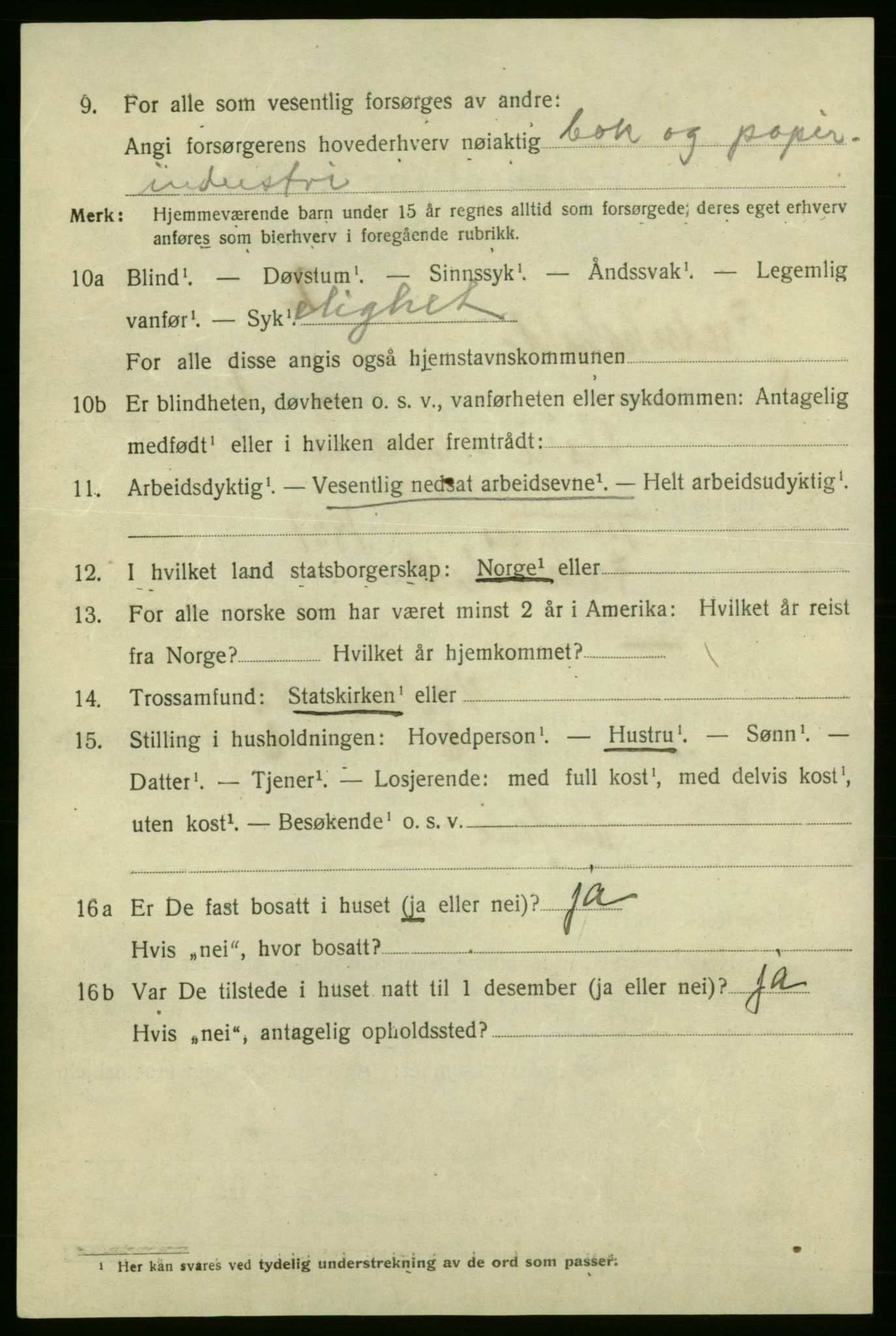 SAO, 1920 census for Fredrikshald, 1920, p. 11264