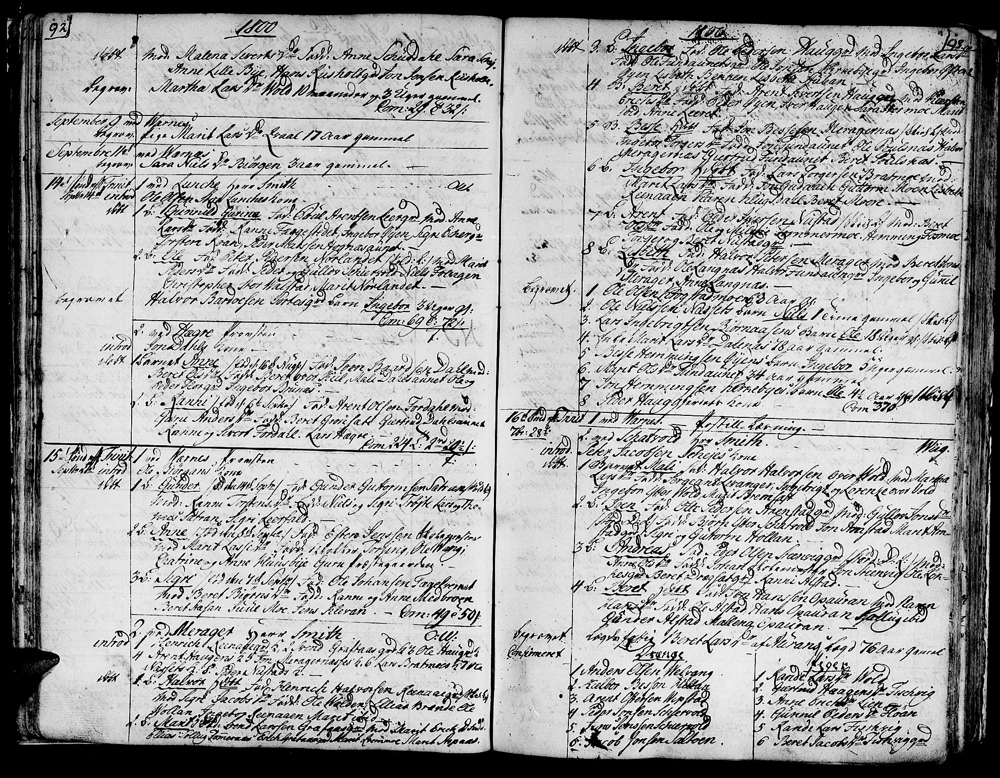 Ministerialprotokoller, klokkerbøker og fødselsregistre - Nord-Trøndelag, SAT/A-1458/709/L0060: Parish register (official) no. 709A07, 1797-1815, p. 92-93