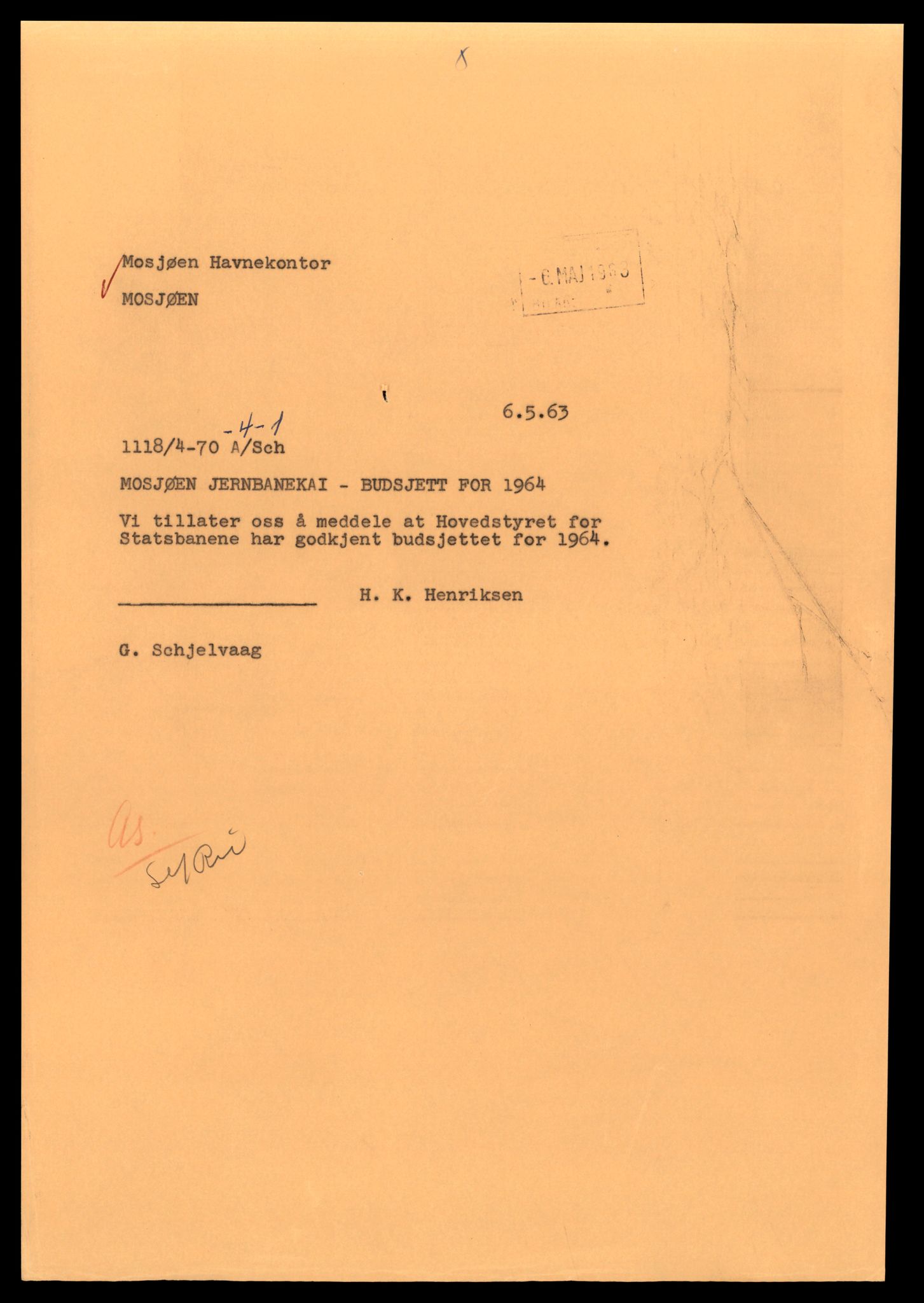 Norges statsbaner (NSB) - Trondheim distrikt, AV/SAT-A-6436/0002/Dd/L0817: --, 1953-1980, p. 447