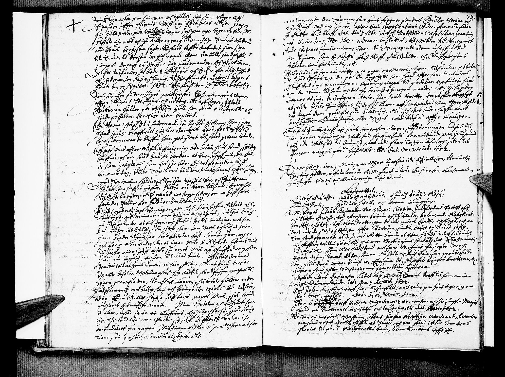 Øvre Romerike sorenskriveri, SAO/A-10649/F/Fb/L0001: Tingbok 1, 1651-1653, p. 72b-73a