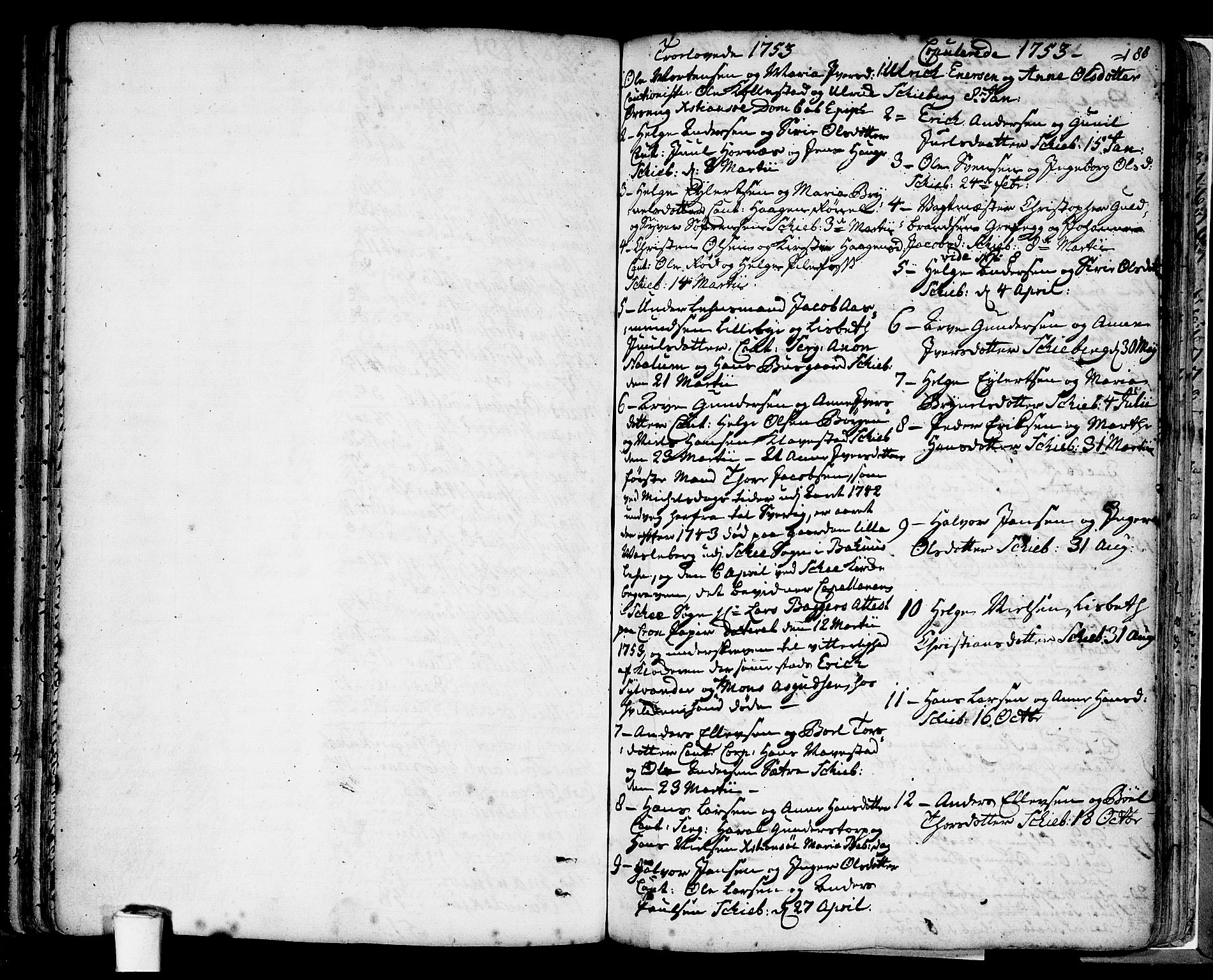 Skjeberg prestekontor Kirkebøker, SAO/A-10923/F/Fa/L0002: Parish register (official) no. I 2, 1726-1791, p. 188