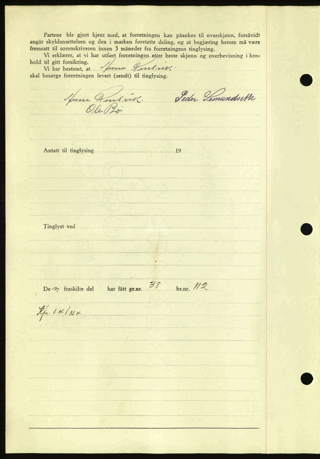 Nordmøre sorenskriveri, AV/SAT-A-4132/1/2/2Ca: Mortgage book no. A95, 1943-1943, Diary no: : 1863/1943