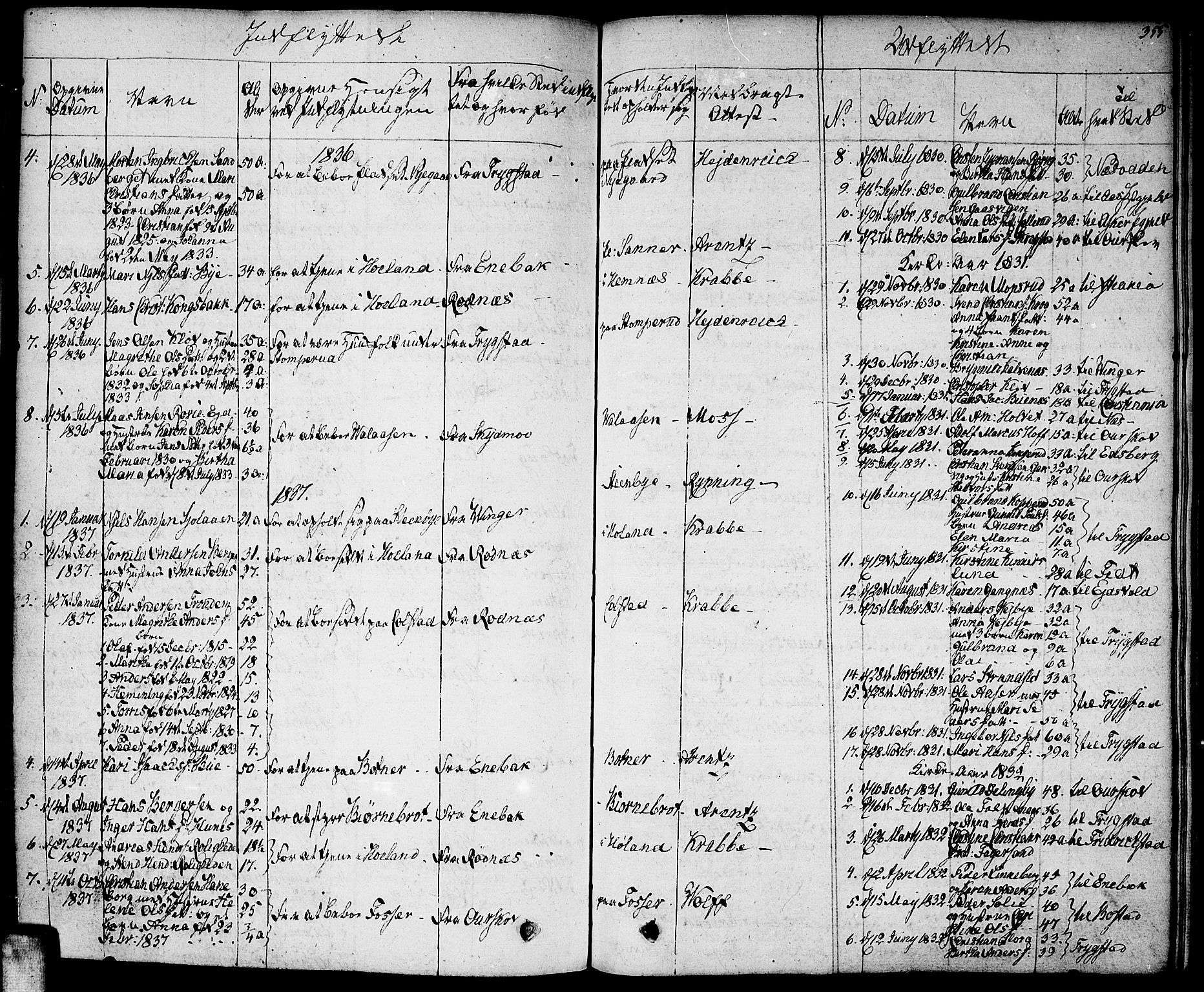 Høland prestekontor Kirkebøker, SAO/A-10346a/F/Fa/L0008: Parish register (official) no. I 8, 1827-1845, p. 355