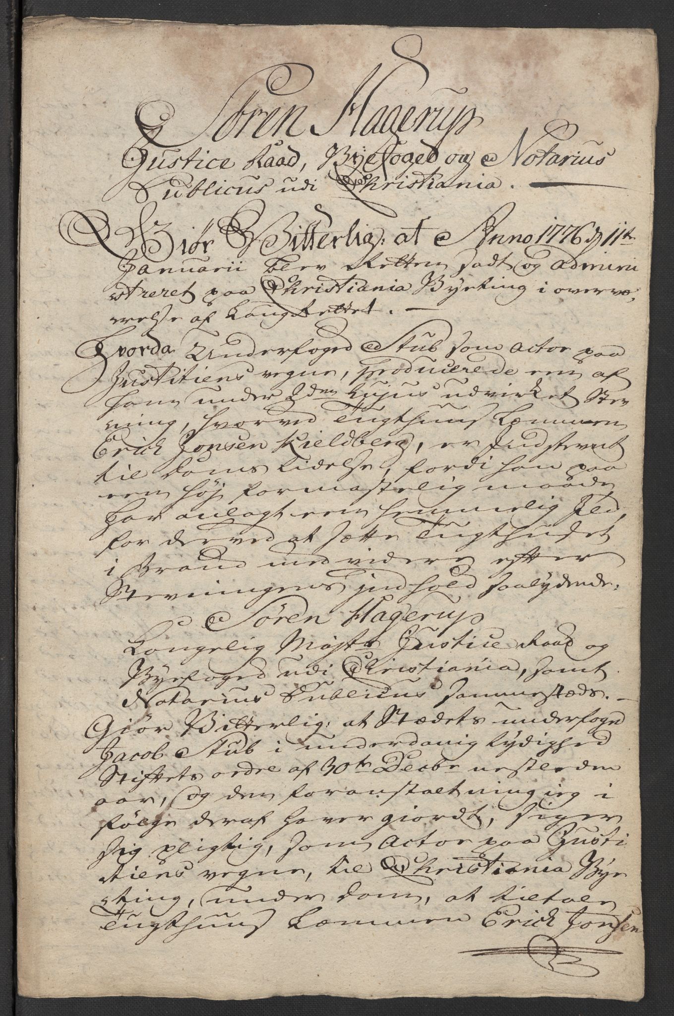 Kristiania stiftamt, SAO/A-10386/G/Gm/L0011: Domsakter og forhør, 1776, p. 336