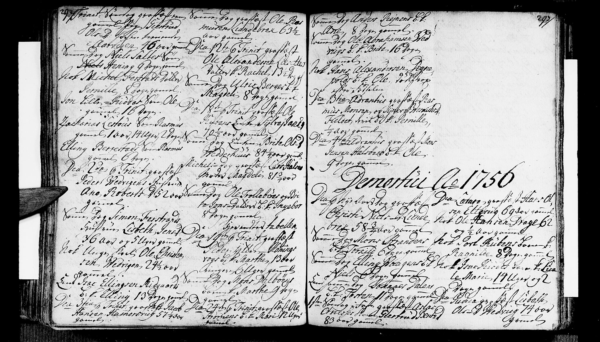 Selje sokneprestembete, AV/SAB-A-99938/H/Ha/Haa/Haaa: Parish register (official) no. A 4, 1743-1759, p. 292-293