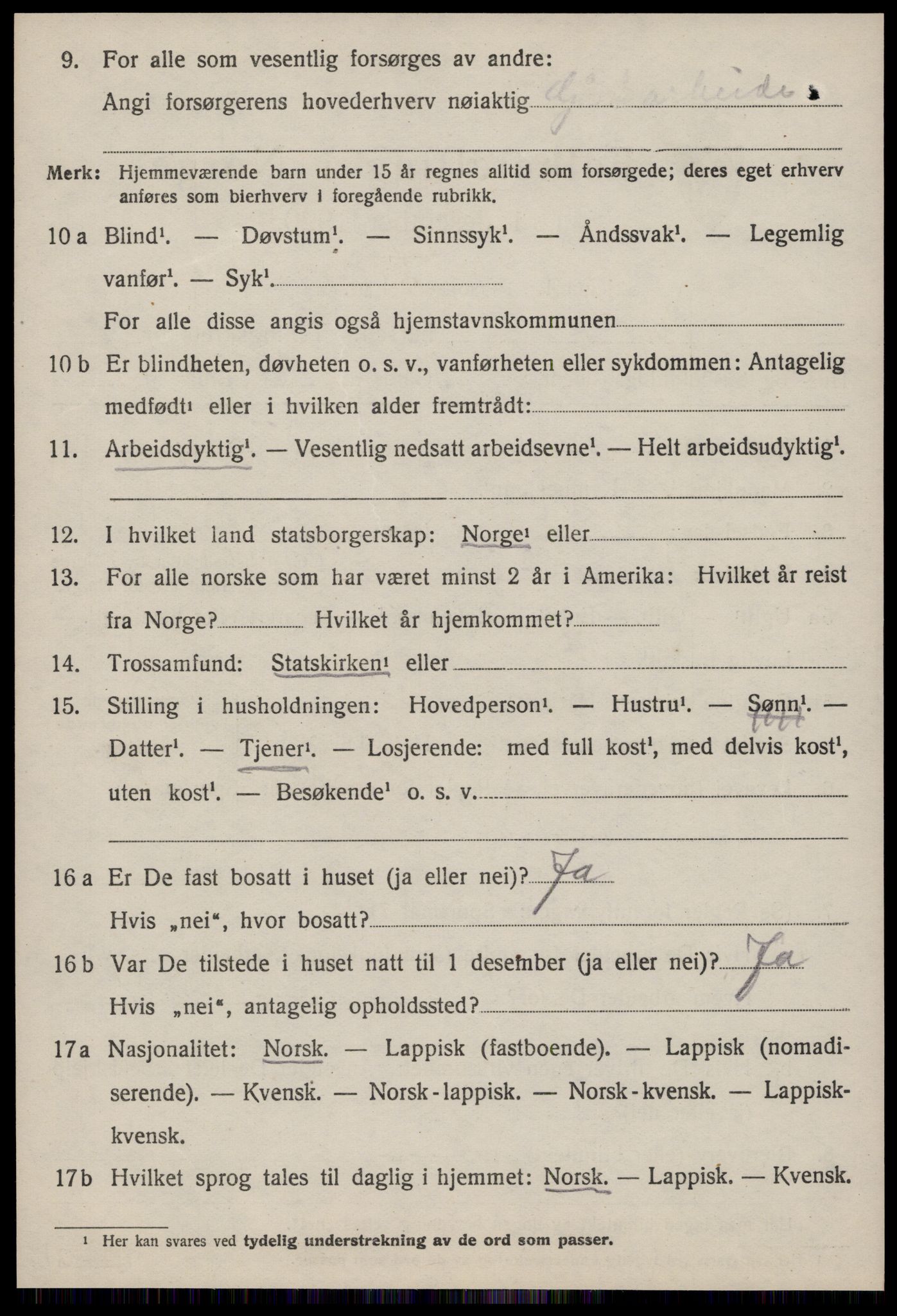 SAT, 1920 census for Meldal, 1920, p. 7506