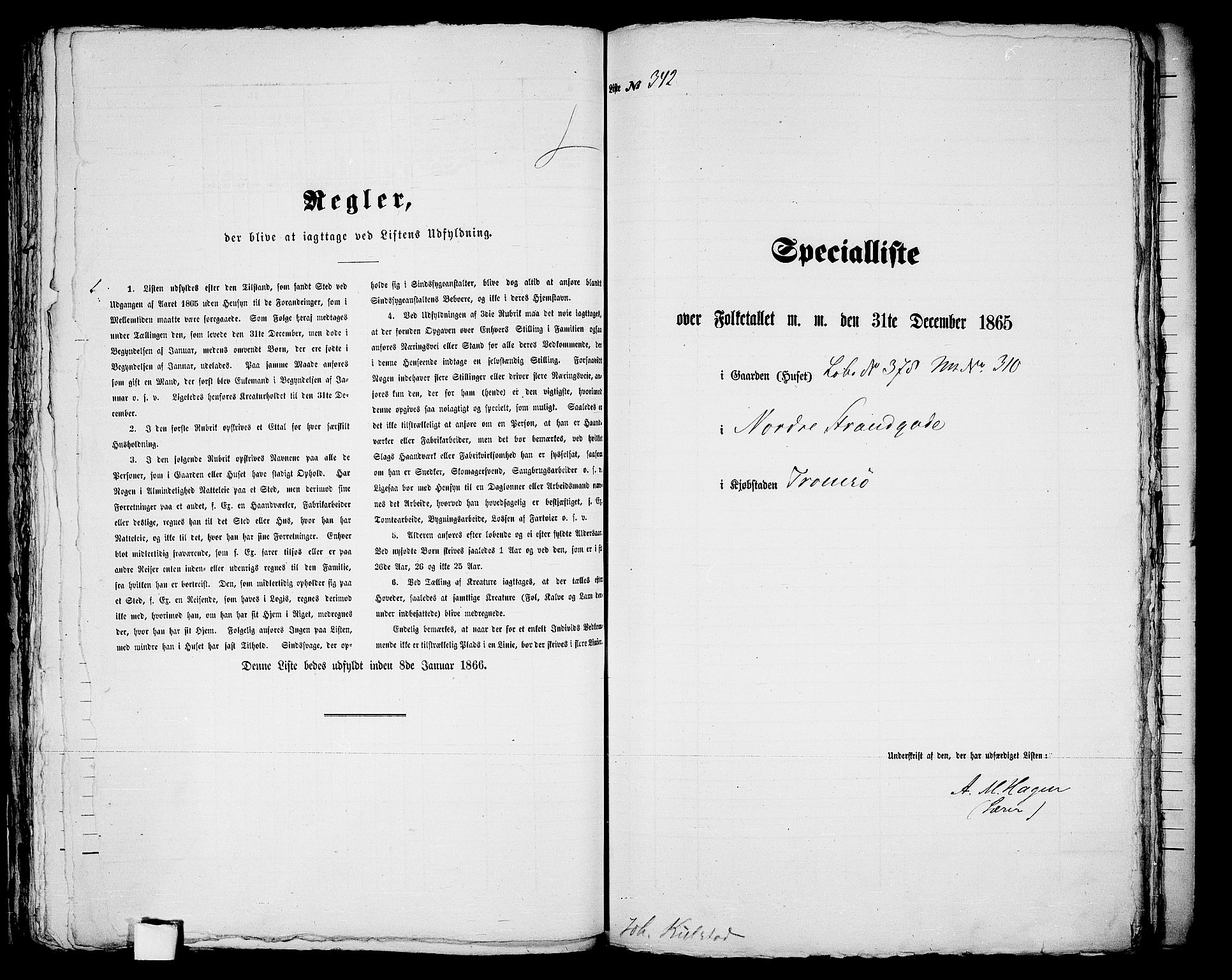 RA, 1865 census for Tromsø, 1865, p. 701