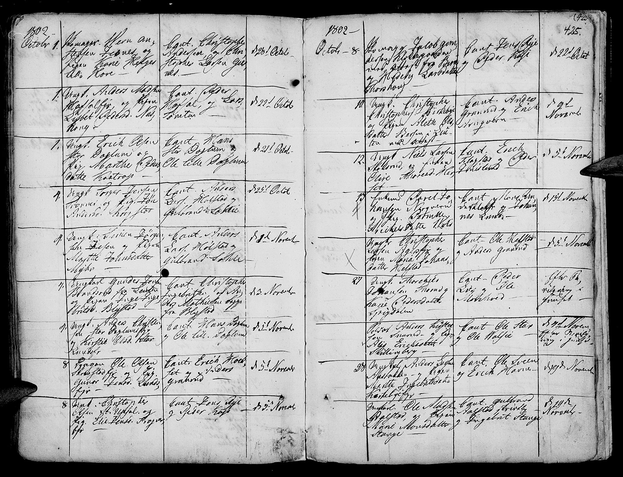 Vang prestekontor, Hedmark, AV/SAH-PREST-008/H/Ha/Haa/L0003: Parish register (official) no. 3, 1734-1809, p. 425