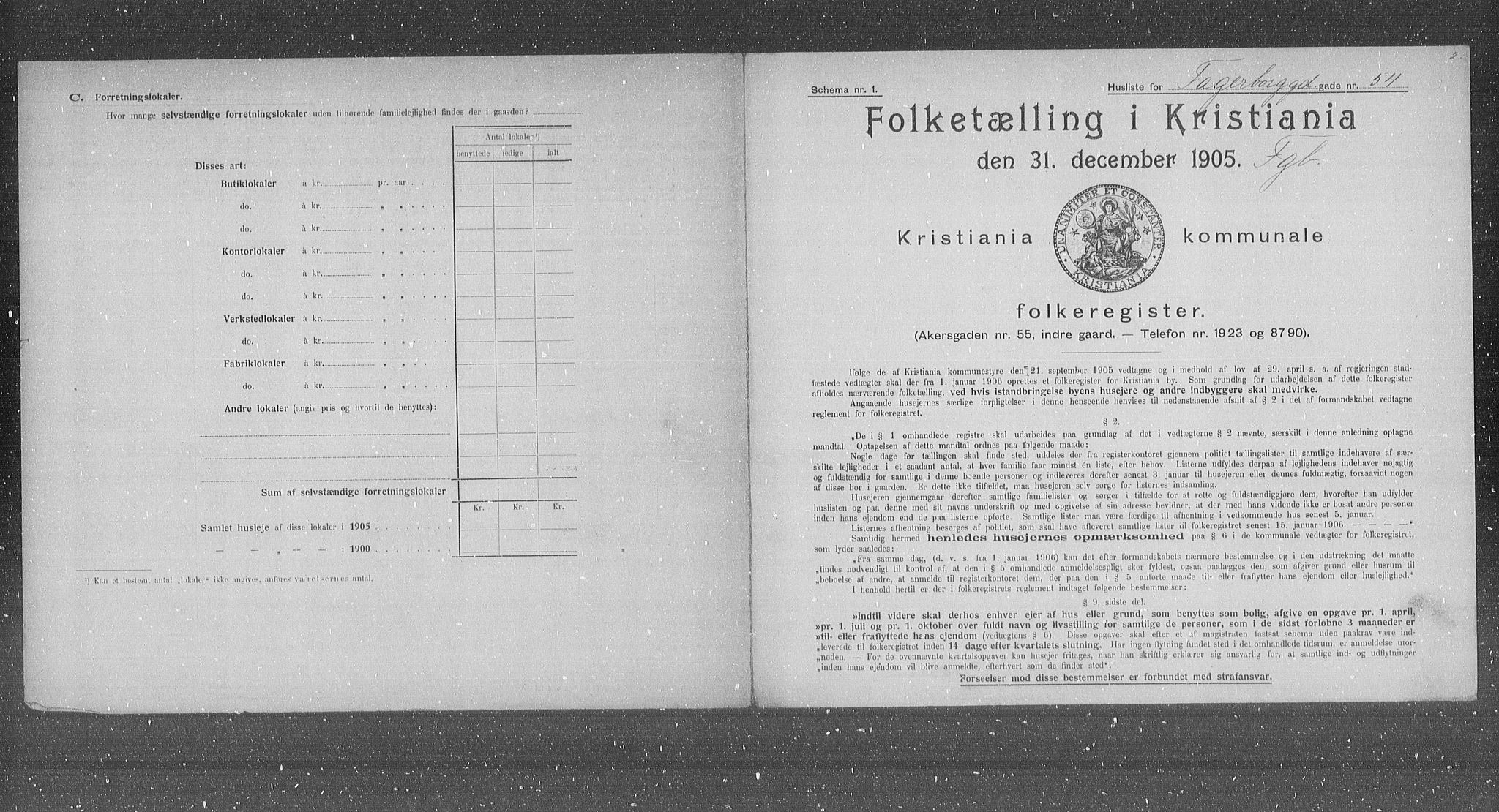 OBA, Municipal Census 1905 for Kristiania, 1905, p. 11949