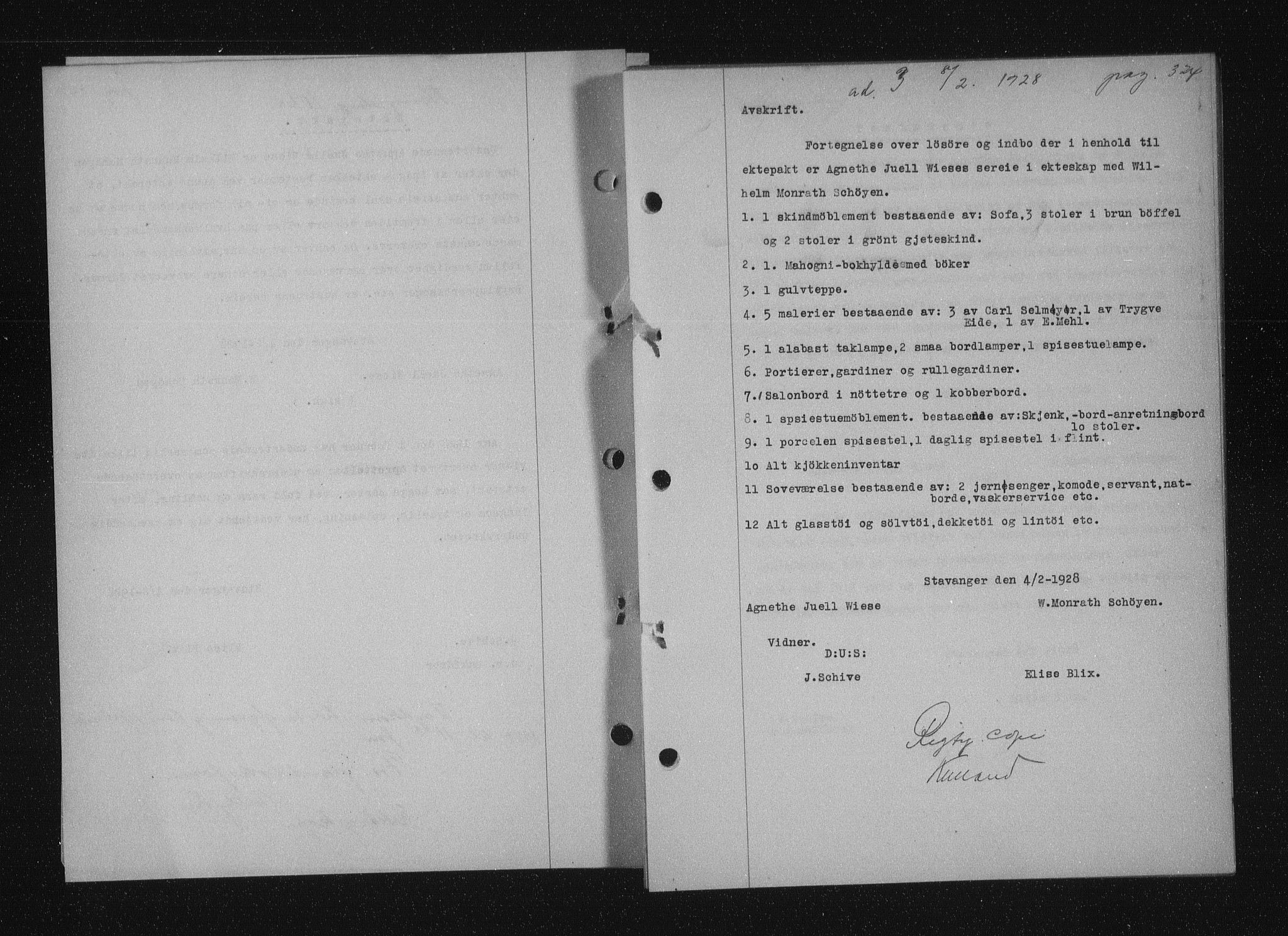 Stavanger byfogd, SAST/A-101408/001/4/41/410/410BB/L0053: Mortgage book no. 41, 1927-1928, Deed date: 08.02.1928