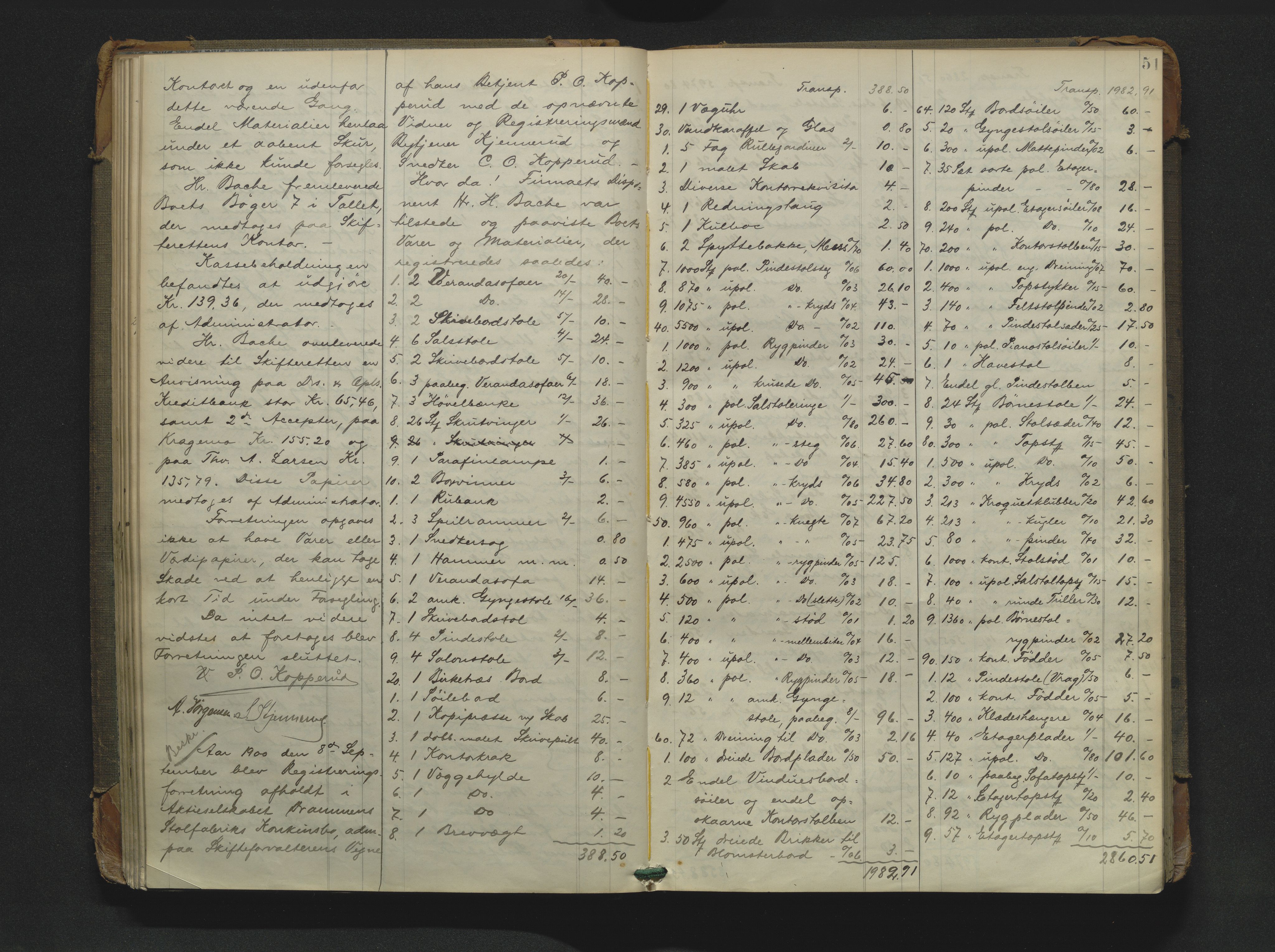 Drammen byfogd, AV/SAKO-A-222/H/Hb/Hbb/L0009: Registreringsprotokoll., 1899-1907, p. 51
