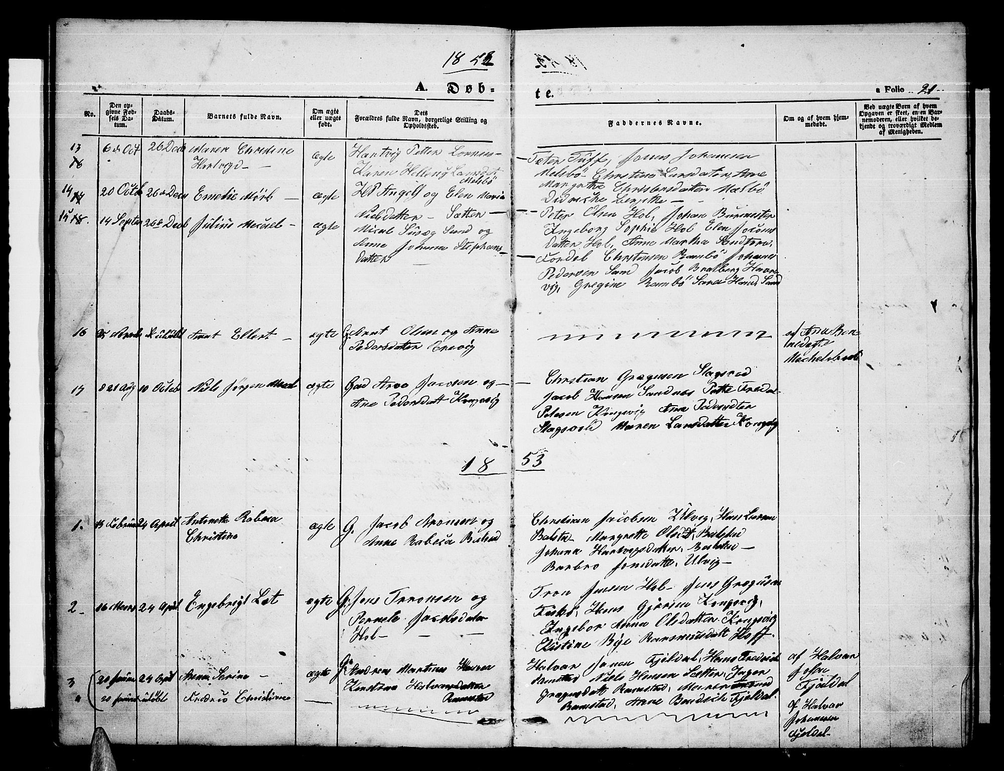 Ministerialprotokoller, klokkerbøker og fødselsregistre - Nordland, AV/SAT-A-1459/865/L0929: Parish register (copy) no. 865C01, 1840-1866, p. 21