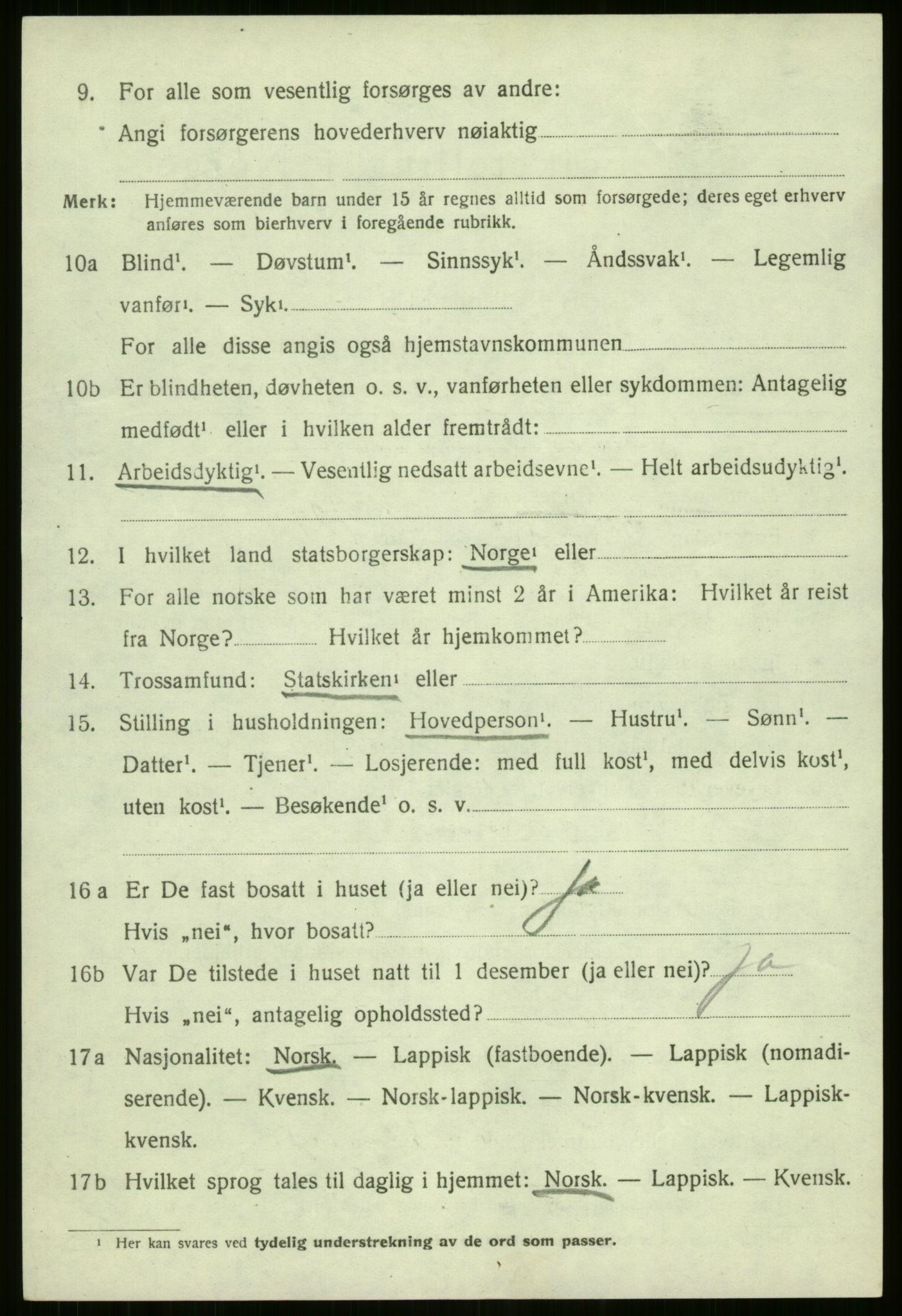 SATØ, 1920 census for Nordreisa, 1920, p. 1808