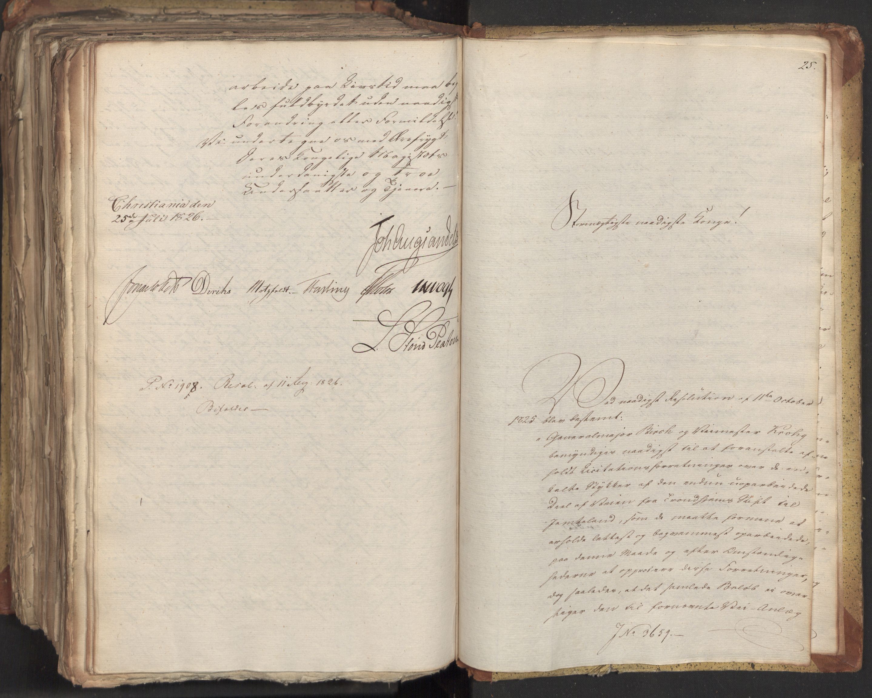 Statsrådsavdelingen i Stockholm, AV/RA-S-1003/D/Da/L0047: Regjeringsinnstillinger nr. 3501-3659, 1826, p. 495