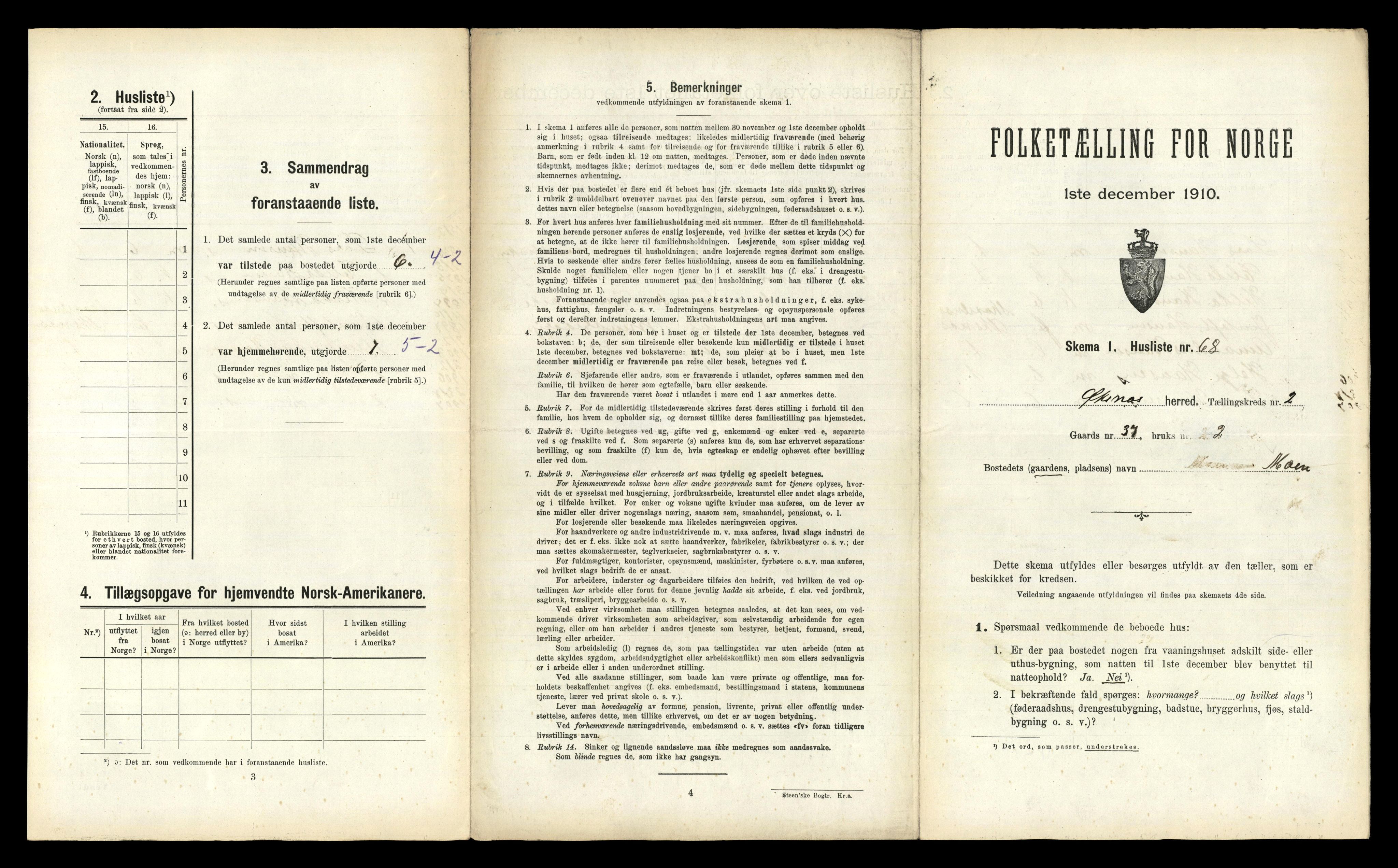 RA, 1910 census for Øksnes, 1910, p. 328