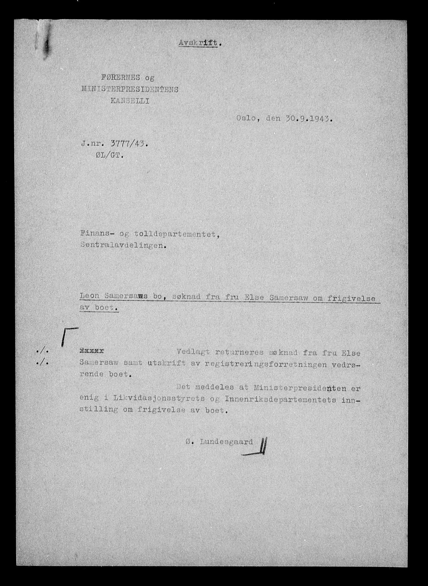 Justisdepartementet, Tilbakeføringskontoret for inndratte formuer, AV/RA-S-1564/H/Hc/Hcc/L0976: --, 1945-1947, p. 614