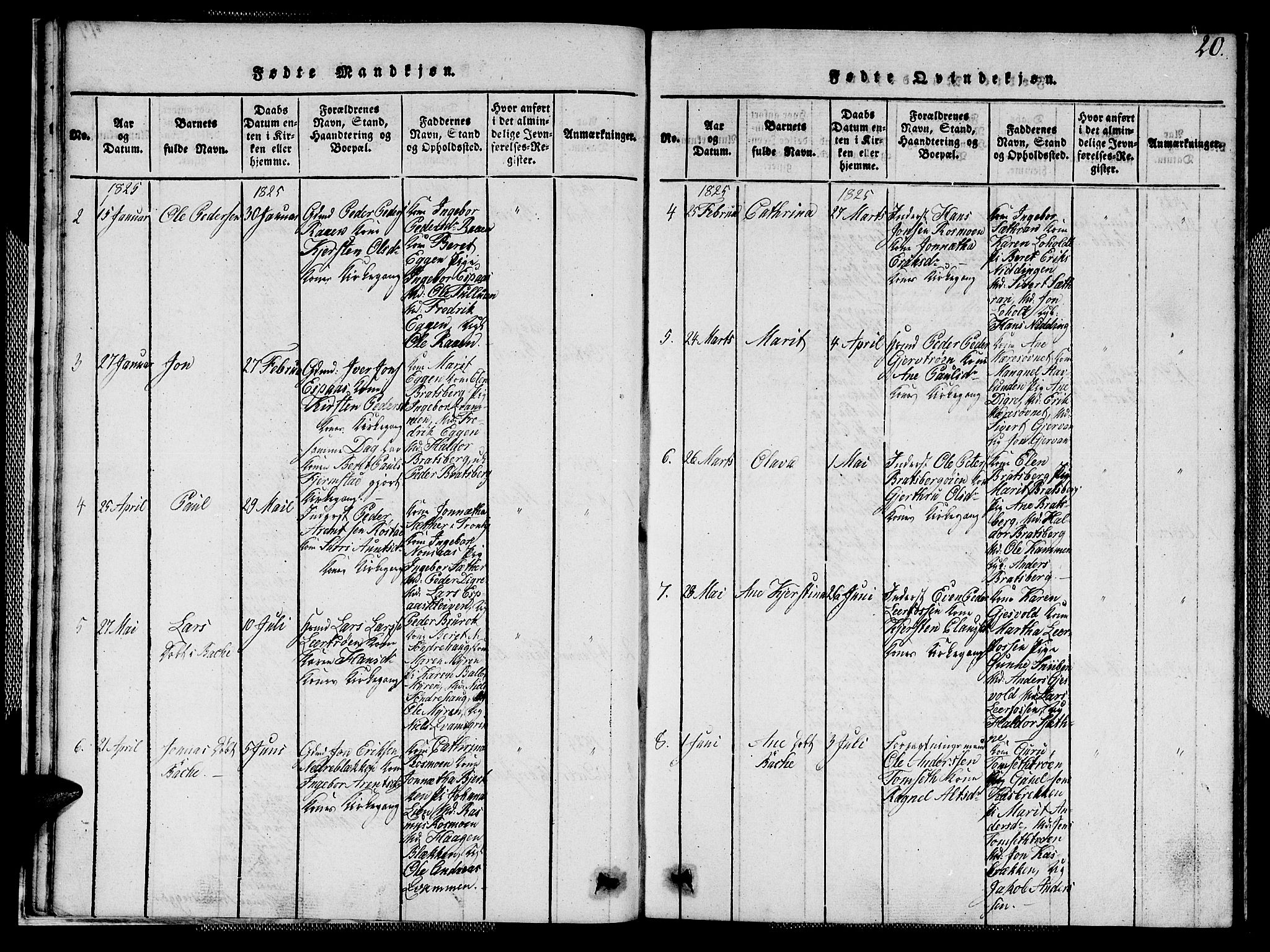 Ministerialprotokoller, klokkerbøker og fødselsregistre - Sør-Trøndelag, SAT/A-1456/608/L0336: Parish register (copy) no. 608C02, 1817-1827, p. 20