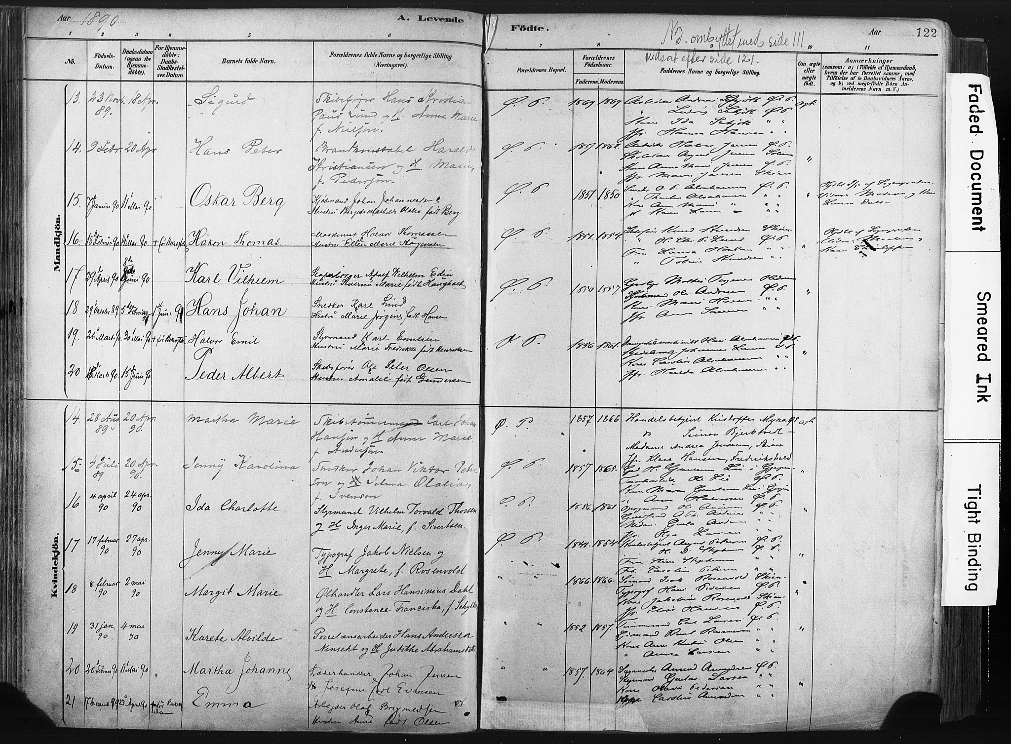 Porsgrunn kirkebøker , SAKO/A-104/F/Fa/L0008: Parish register (official) no. 8, 1878-1895, p. 111