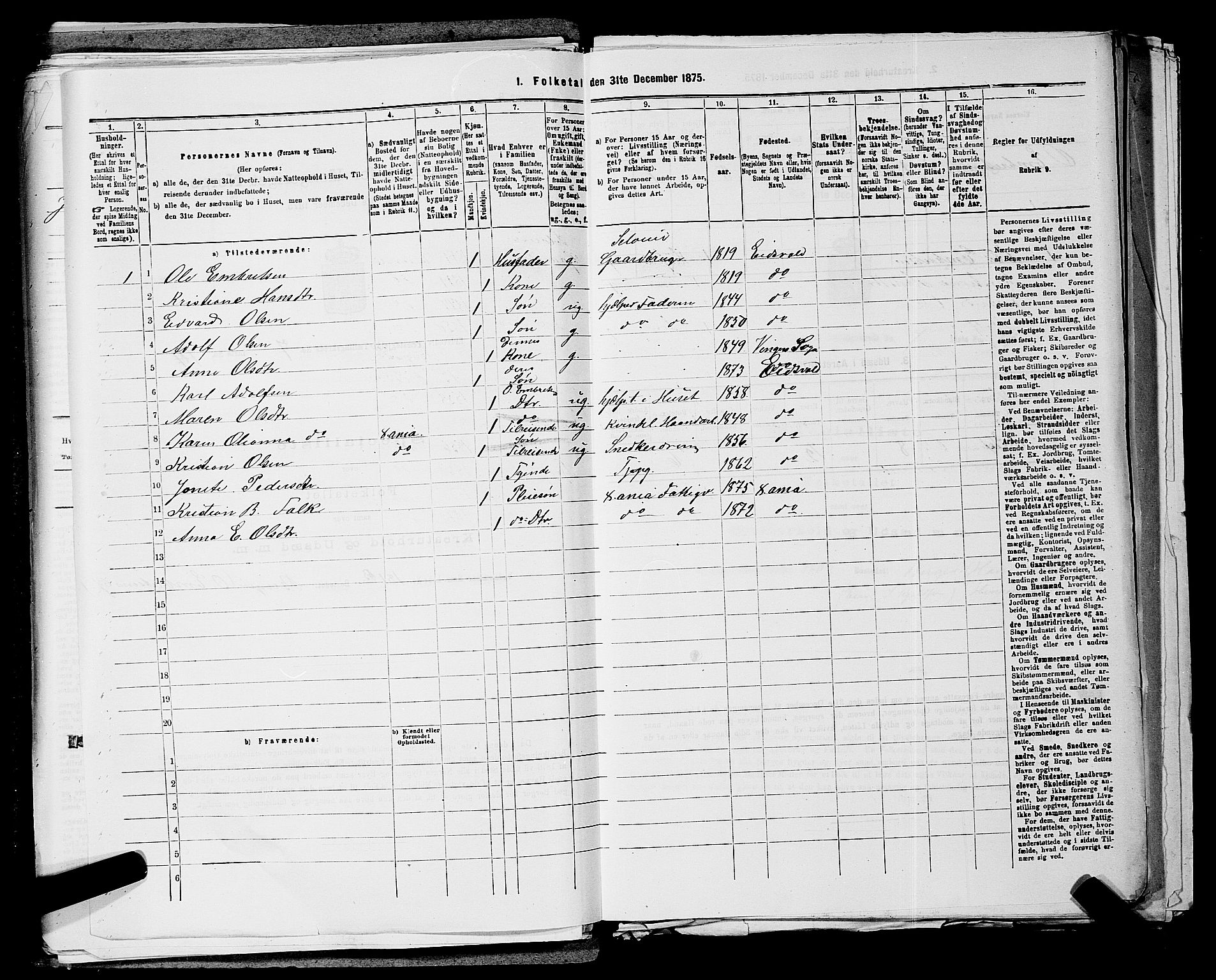 RA, 1875 census for 0237P Eidsvoll, 1875, p. 1059