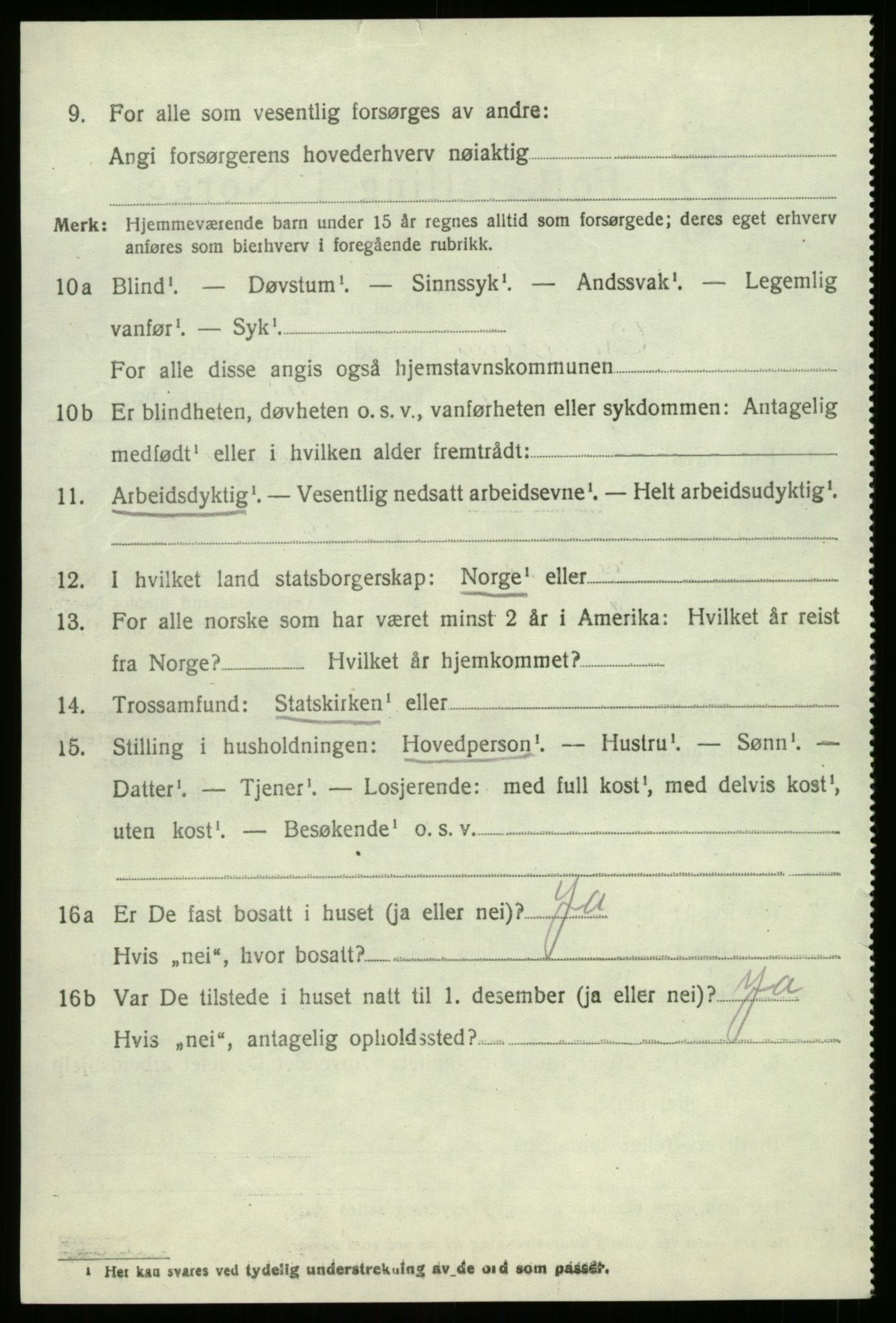 SAB, 1920 census for Gaular, 1920, p. 6371