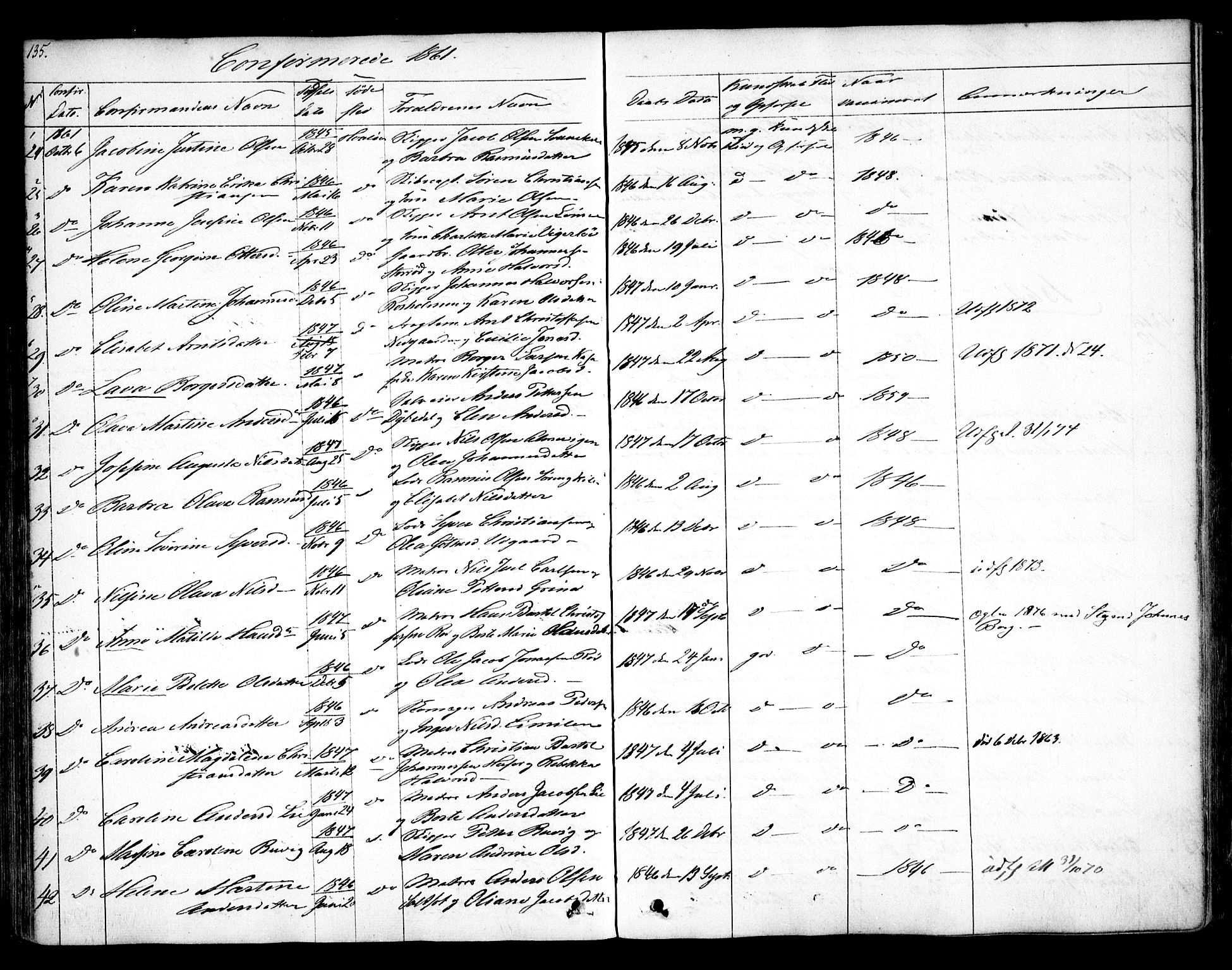 Hvaler prestekontor Kirkebøker, SAO/A-2001/F/Fa/L0006: Parish register (official) no. I 6, 1846-1863, p. 135