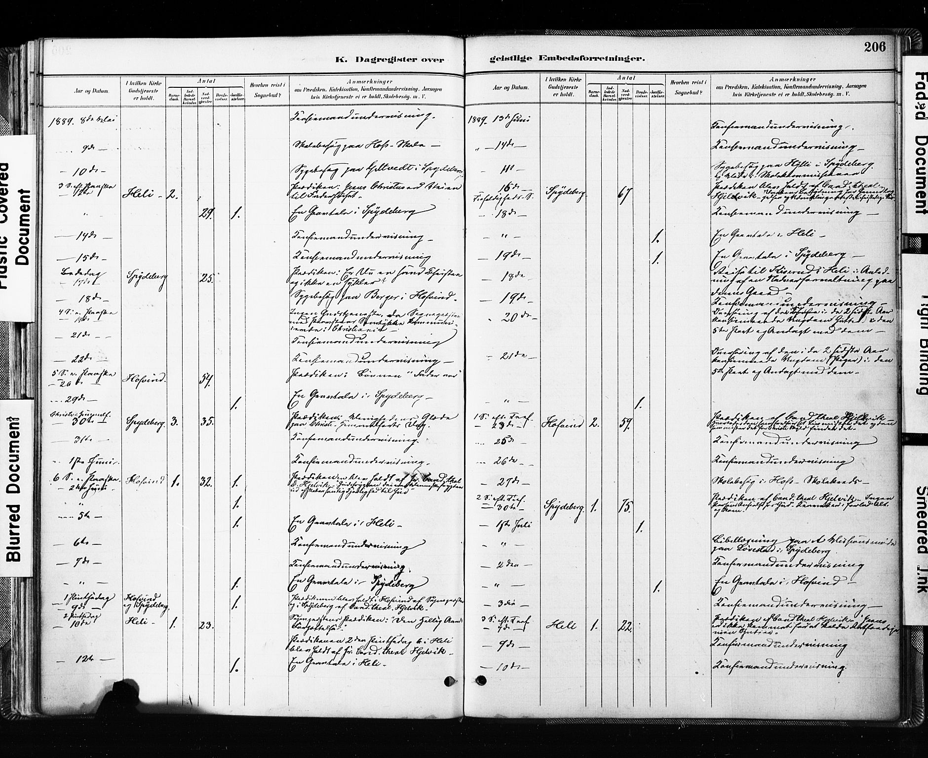 Spydeberg prestekontor Kirkebøker, AV/SAO-A-10924/F/Fa/L0008: Parish register (official) no. I 8, 1886-1900, p. 206