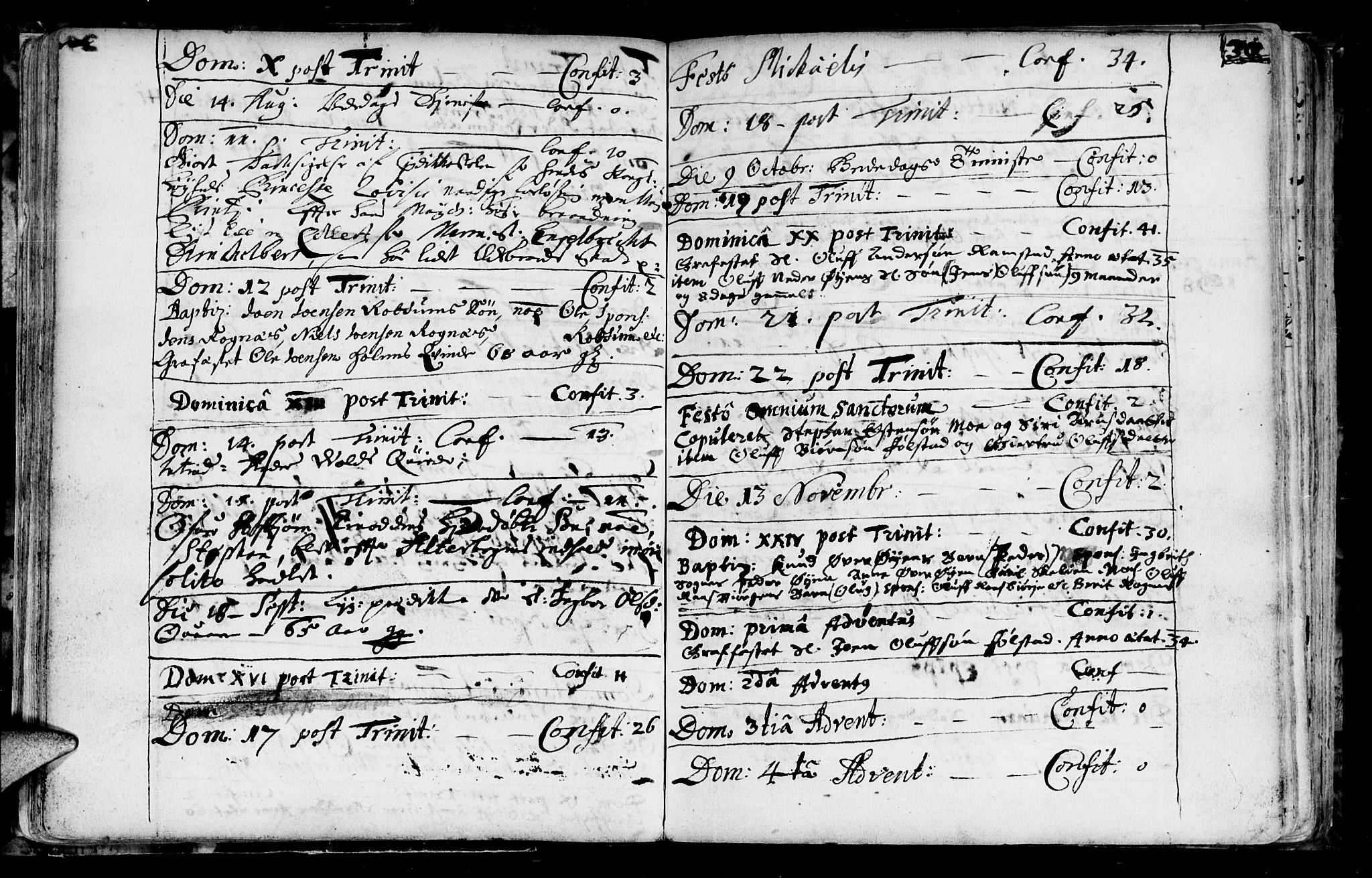 Ministerialprotokoller, klokkerbøker og fødselsregistre - Sør-Trøndelag, SAT/A-1456/687/L0990: Parish register (official) no. 687A01, 1690-1746, p. 30