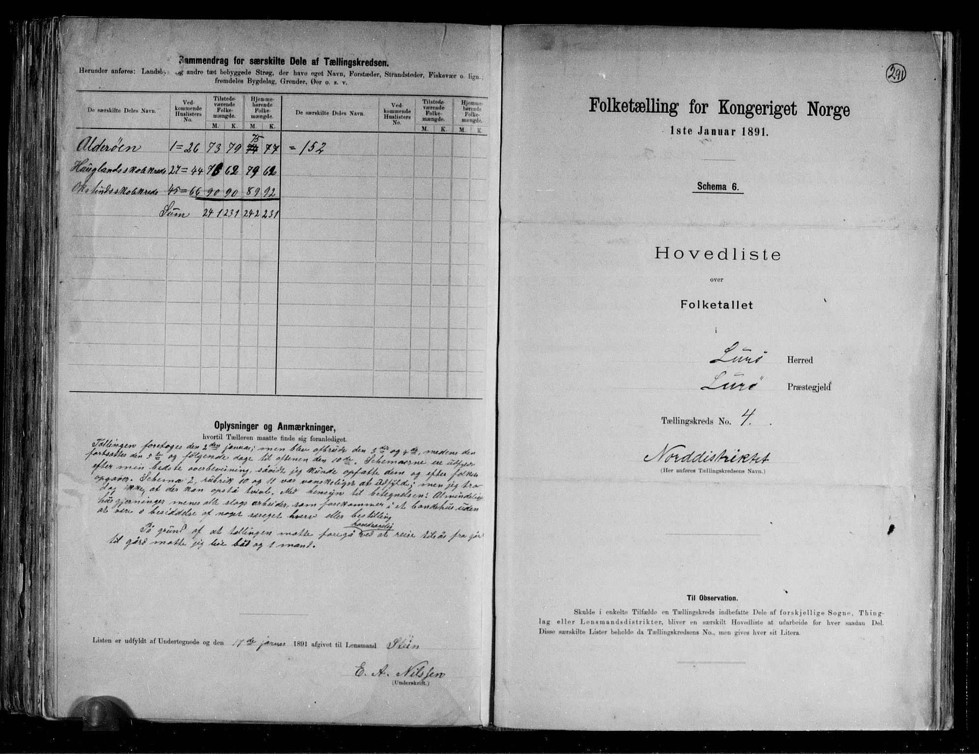 RA, 1891 census for 1834 Lurøy, 1891, p. 11