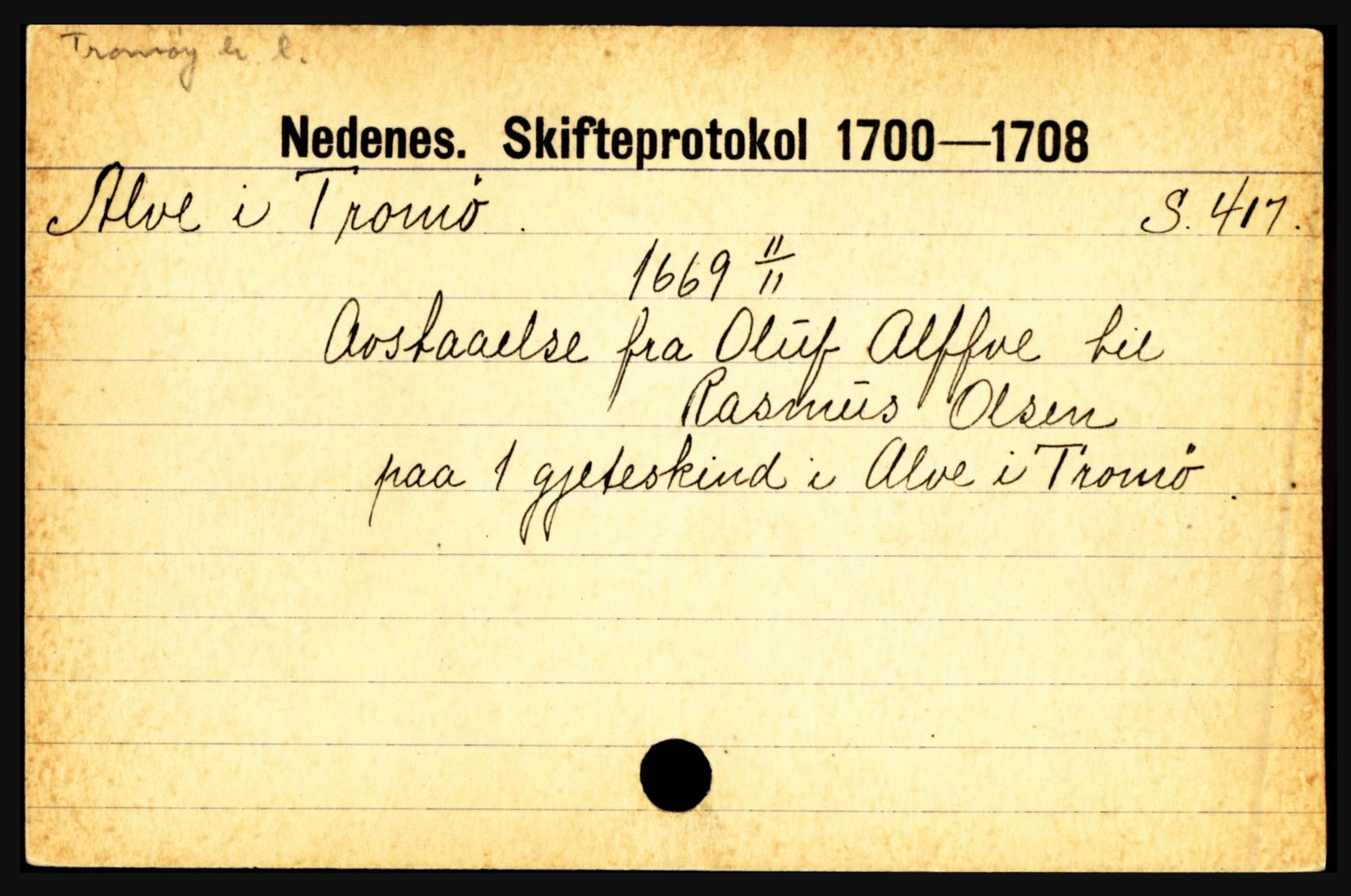 Nedenes sorenskriveri før 1824, AV/SAK-1221-0007/H, p. 91