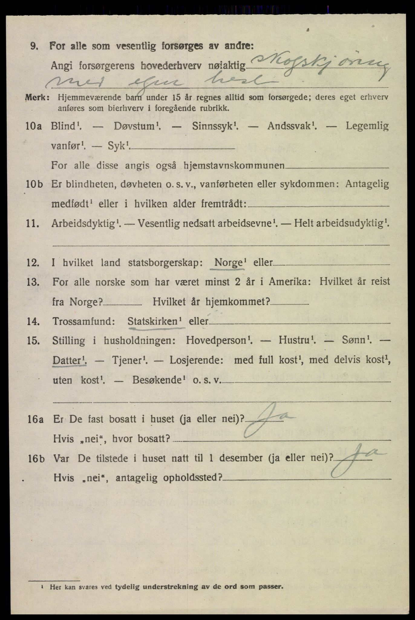 SAK, 1920 census for Åmli, 1920, p. 3708