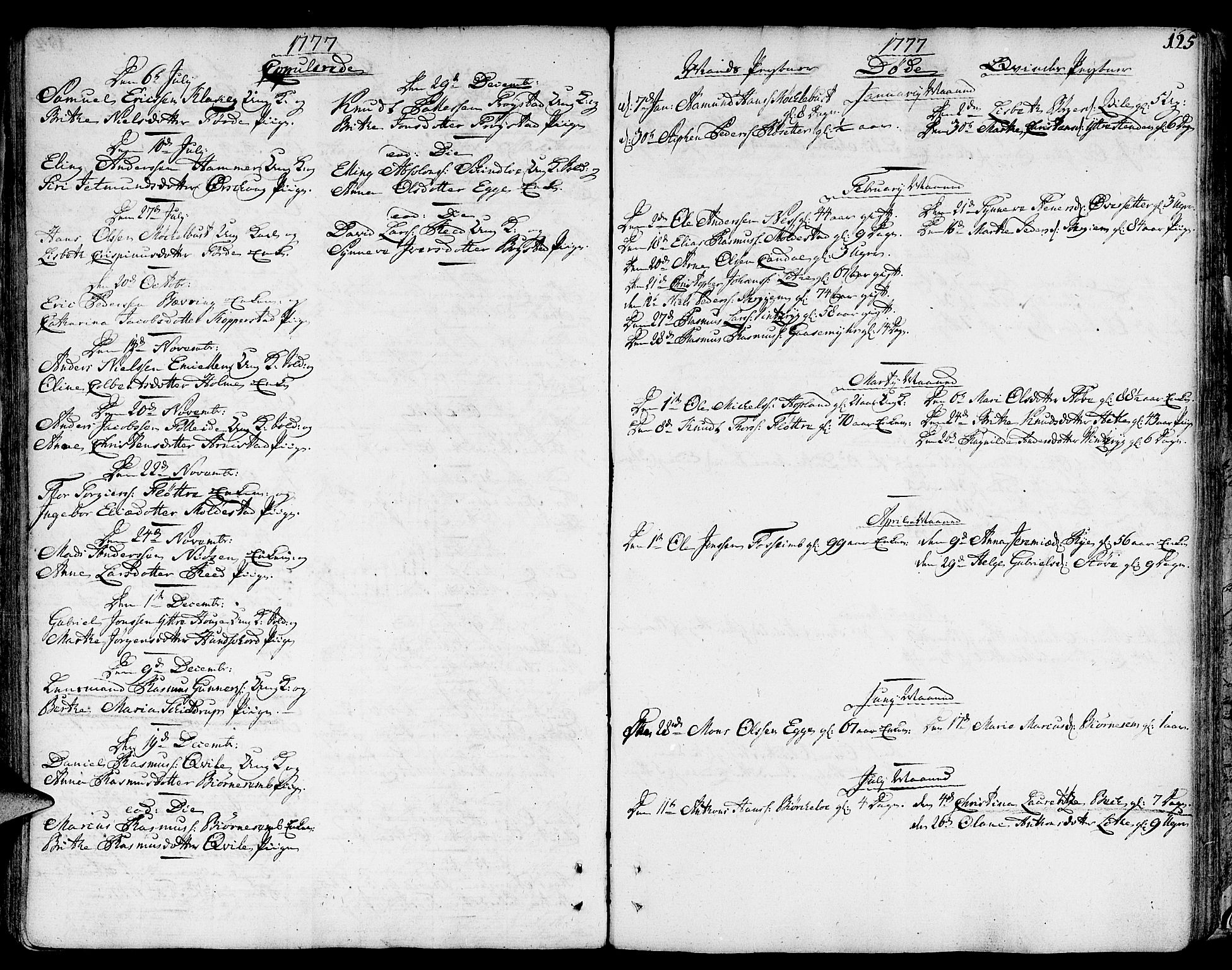 Gloppen sokneprestembete, AV/SAB-A-80101/H/Haa/Haaa/L0004: Parish register (official) no. A 4, 1758-1784, p. 125