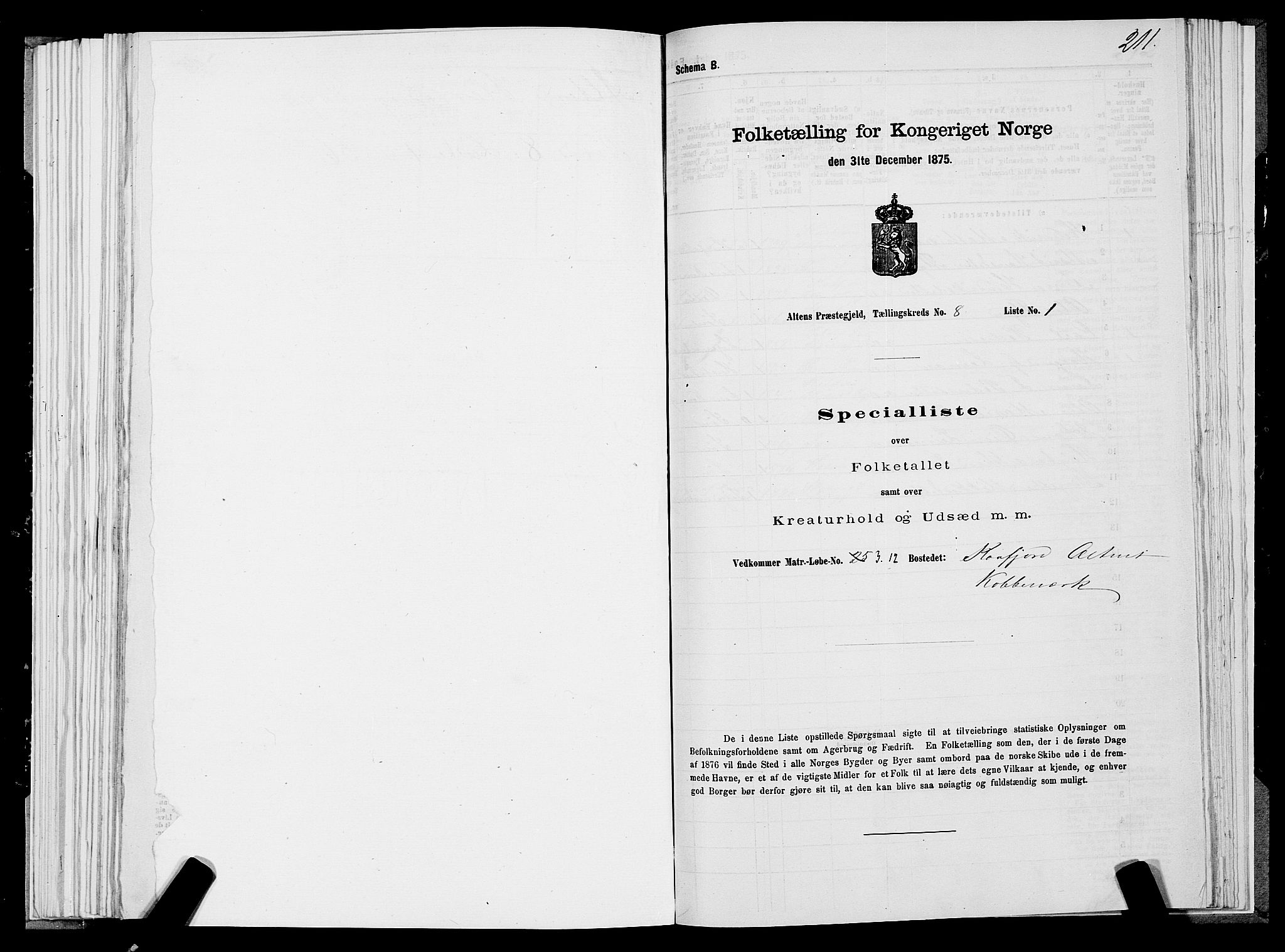 SATØ, 1875 census for 2012P Alta, 1875, p. 3211