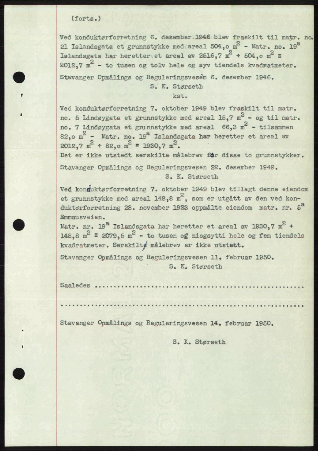 Stavanger byrett, SAST/A-100455/002/G/Gb/L0024: Mortgage book no. A13, 1949-1950, Diary no: : 553/1950