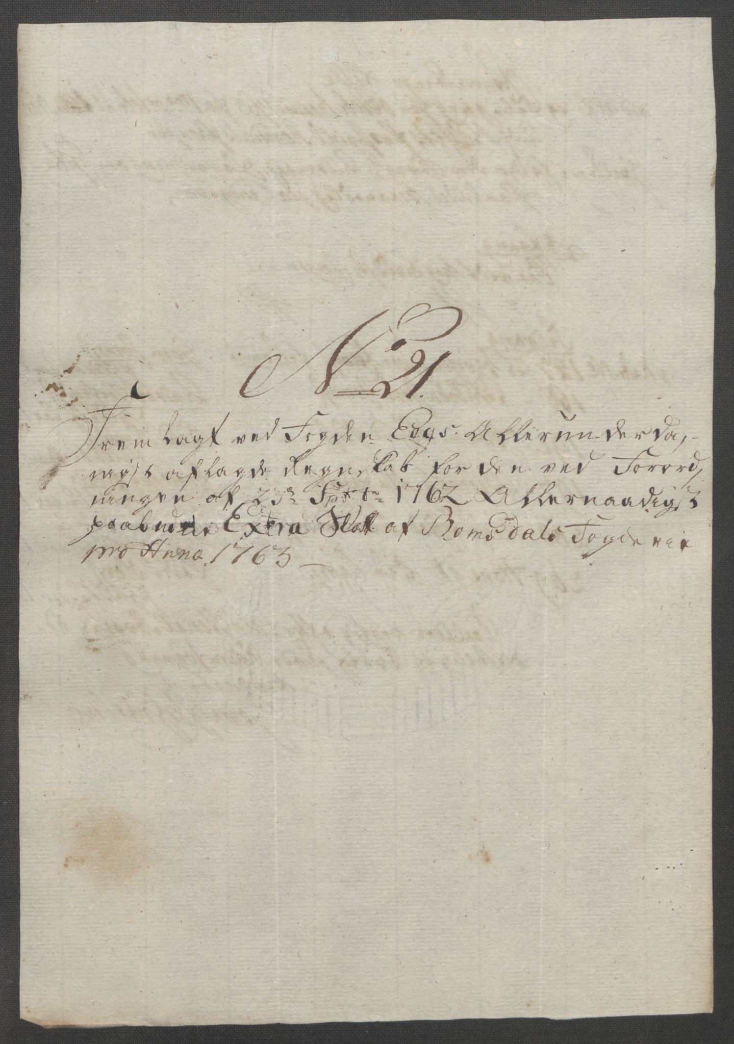 Rentekammeret inntil 1814, Reviderte regnskaper, Fogderegnskap, AV/RA-EA-4092/R55/L3730: Ekstraskatten Romsdal, 1762-1763, p. 406