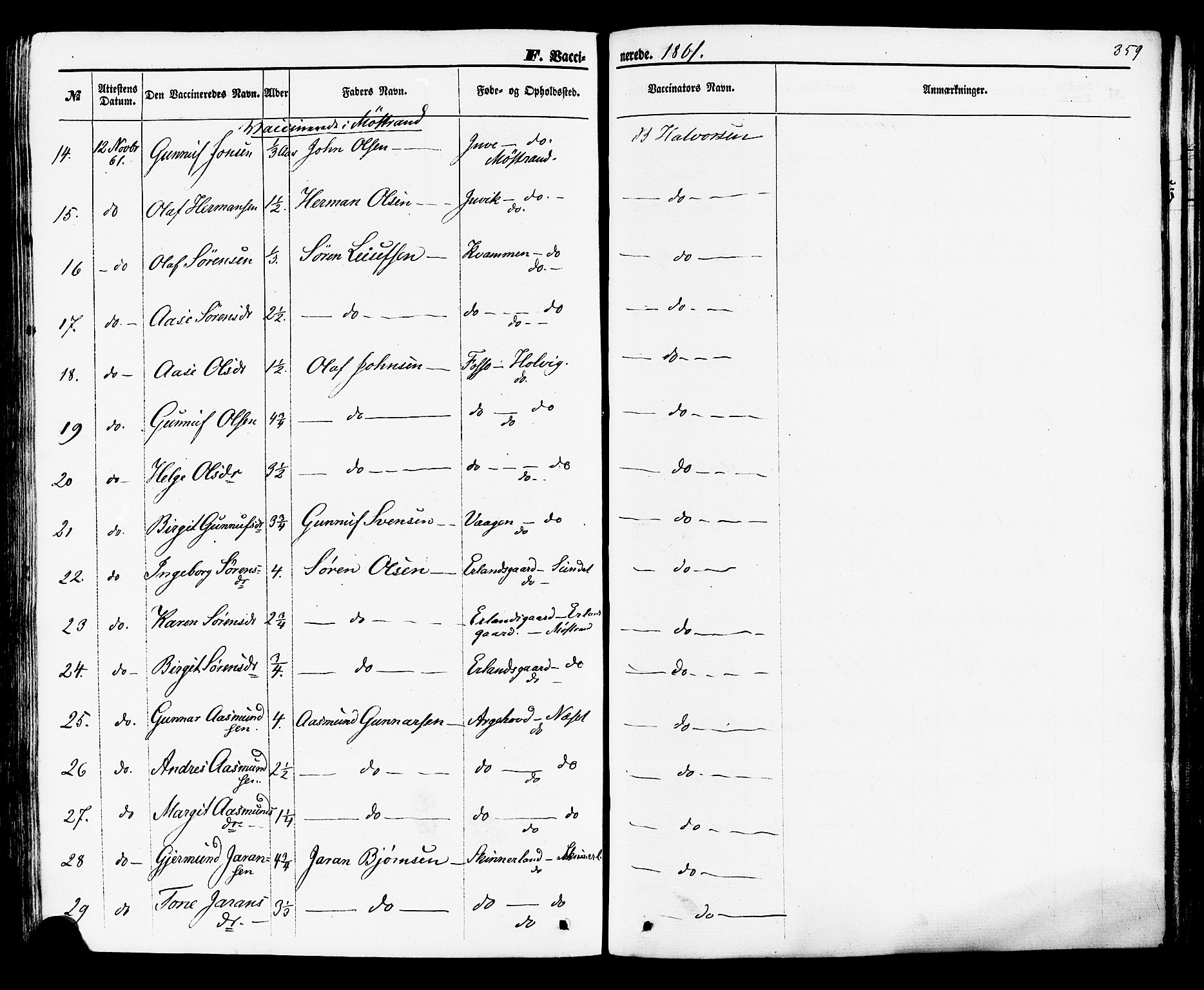 Rauland kirkebøker, SAKO/A-292/F/Fa/L0003: Parish register (official) no. 3, 1859-1886, p. 359