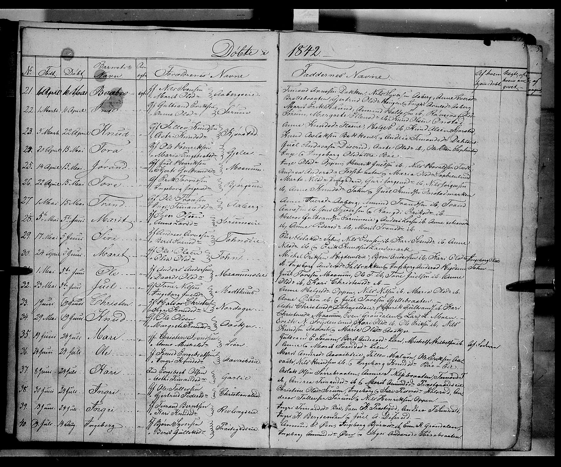 Nord-Aurdal prestekontor, AV/SAH-PREST-132/H/Ha/Haa/L0004: Parish register (official) no. 4, 1842-1863, p. 3