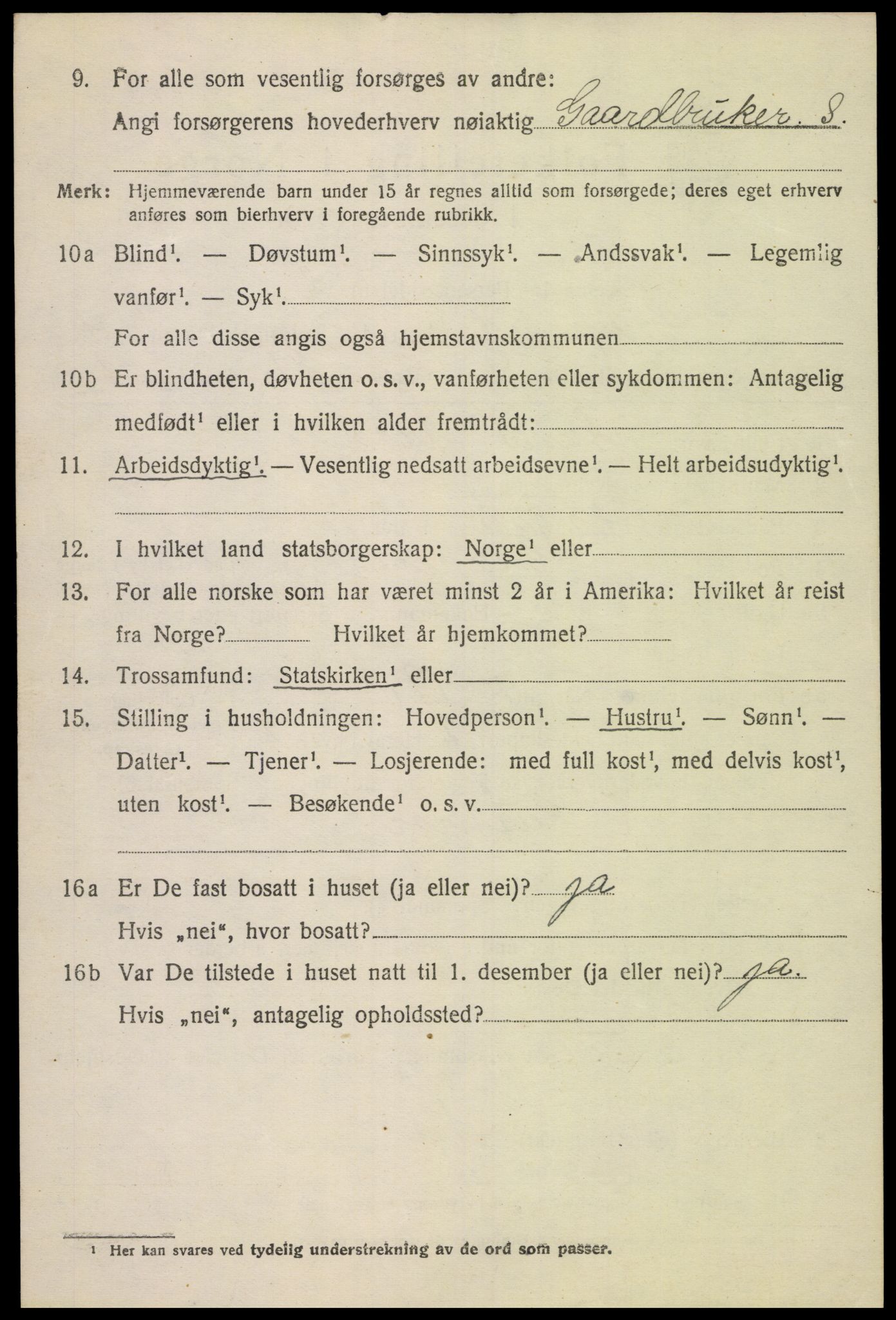 SAK, 1920 census for Greipstad, 1920, p. 1599