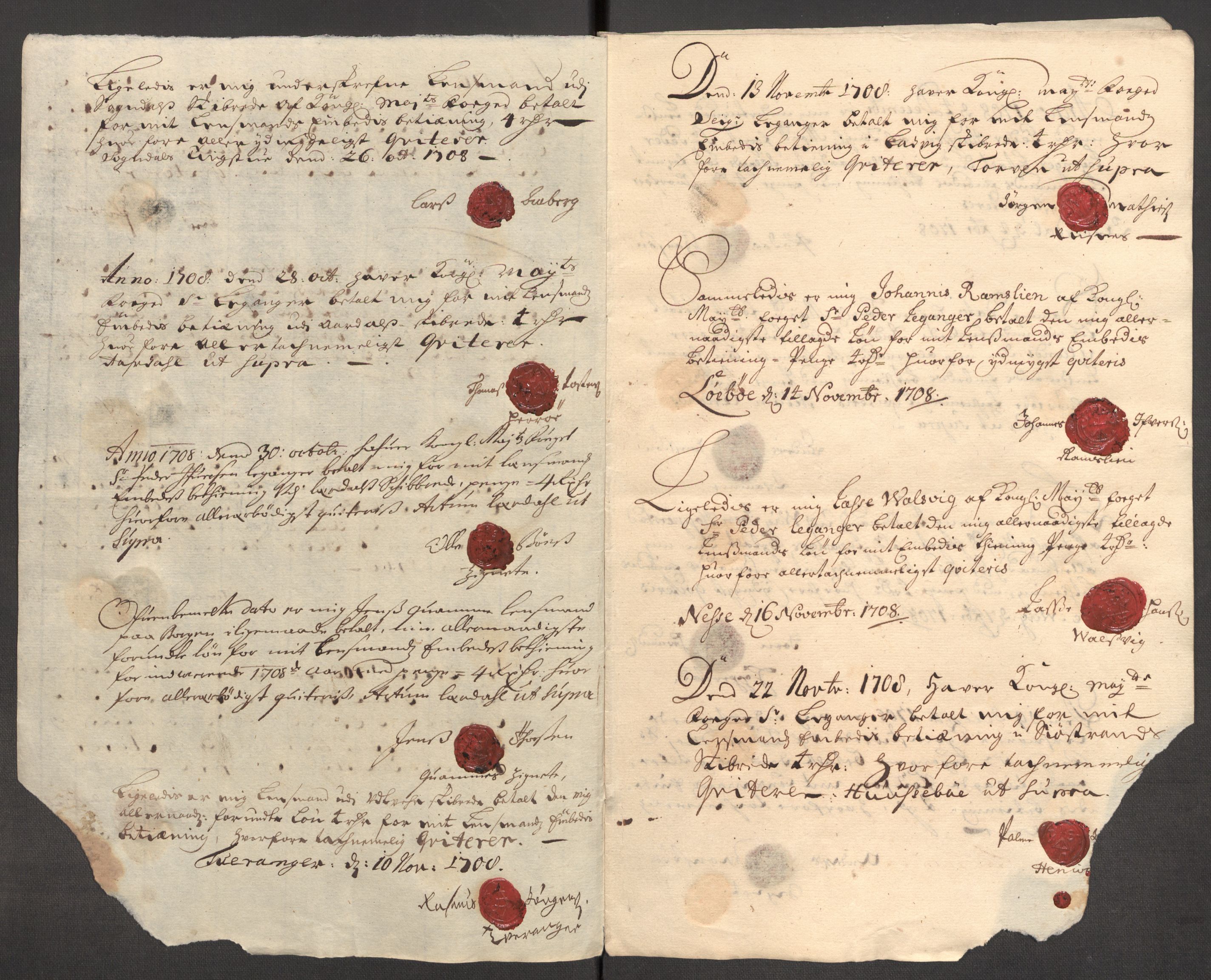 Rentekammeret inntil 1814, Reviderte regnskaper, Fogderegnskap, AV/RA-EA-4092/R52/L3315: Fogderegnskap Sogn, 1708, p. 167