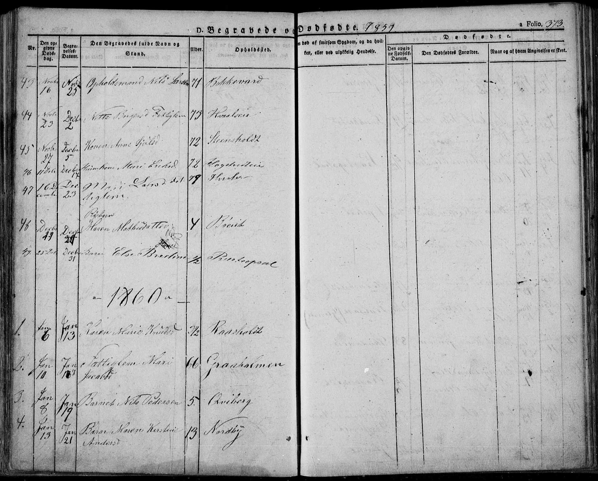 Lardal kirkebøker, SAKO/A-350/F/Fa/L0006: Parish register (official) no. I 6, 1835-1860, p. 373