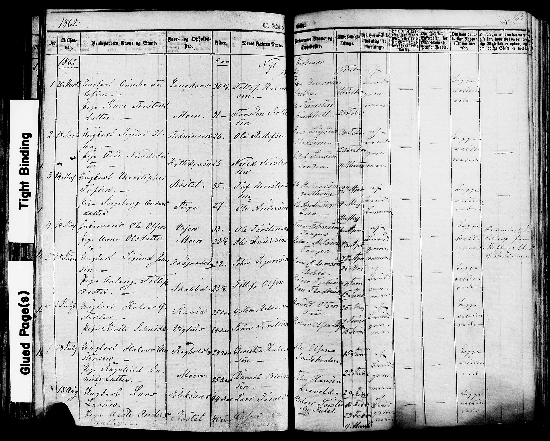 Sauherad kirkebøker, SAKO/A-298/F/Fa/L0007: Parish register (official) no. I 7, 1851-1873, p. 163