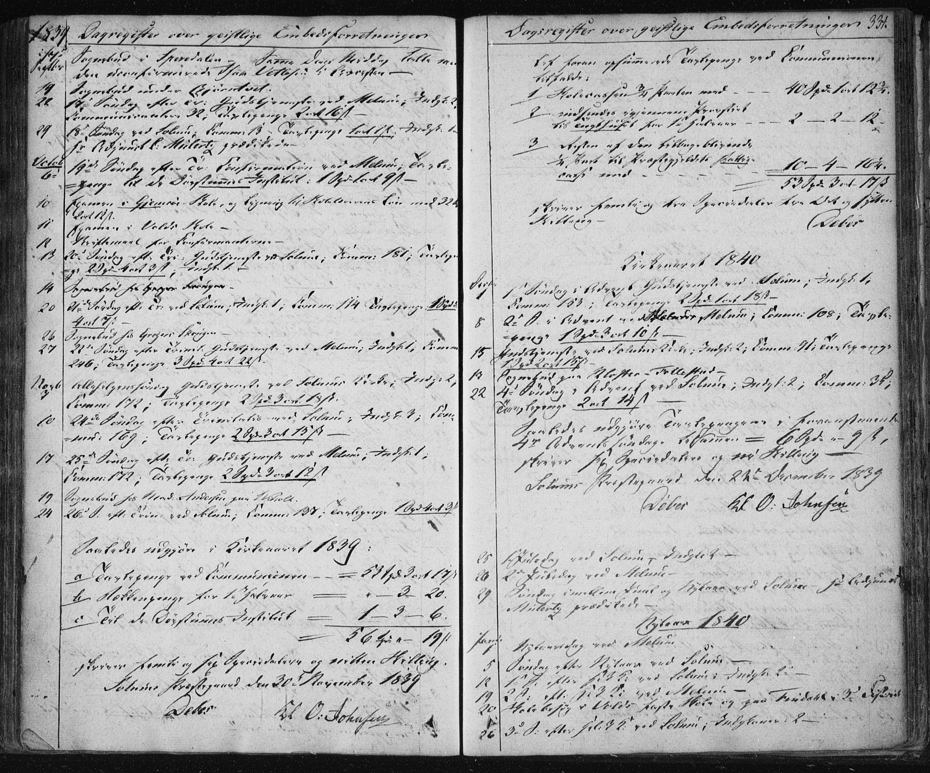 Solum kirkebøker, AV/SAKO-A-306/F/Fa/L0005: Parish register (official) no. I 5, 1833-1843, p. 331