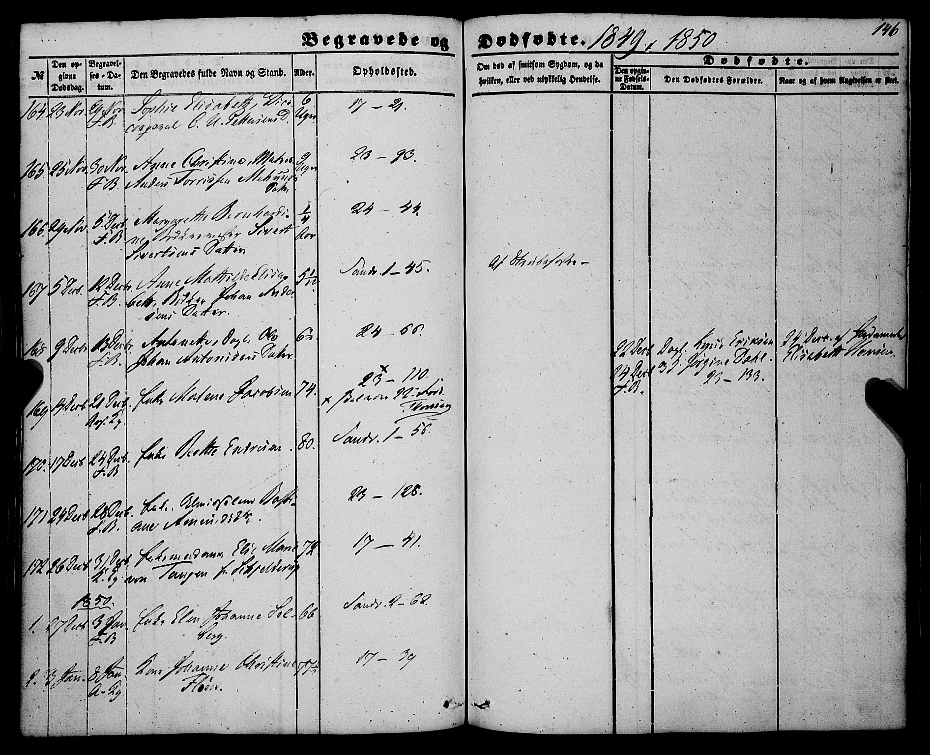 Korskirken sokneprestembete, SAB/A-76101/H/Haa: Parish register (official) no. E 2, 1848-1862, p. 146