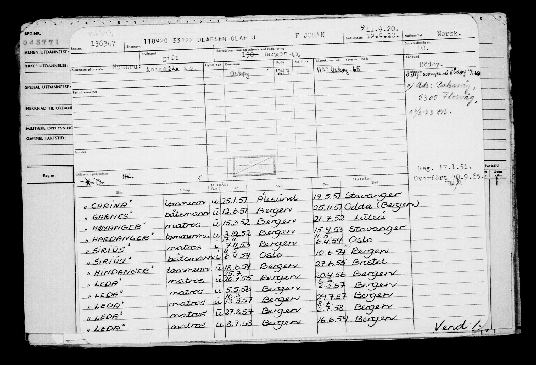 Direktoratet for sjømenn, AV/RA-S-3545/G/Gb/L0185: Hovedkort, 1920, p. 253