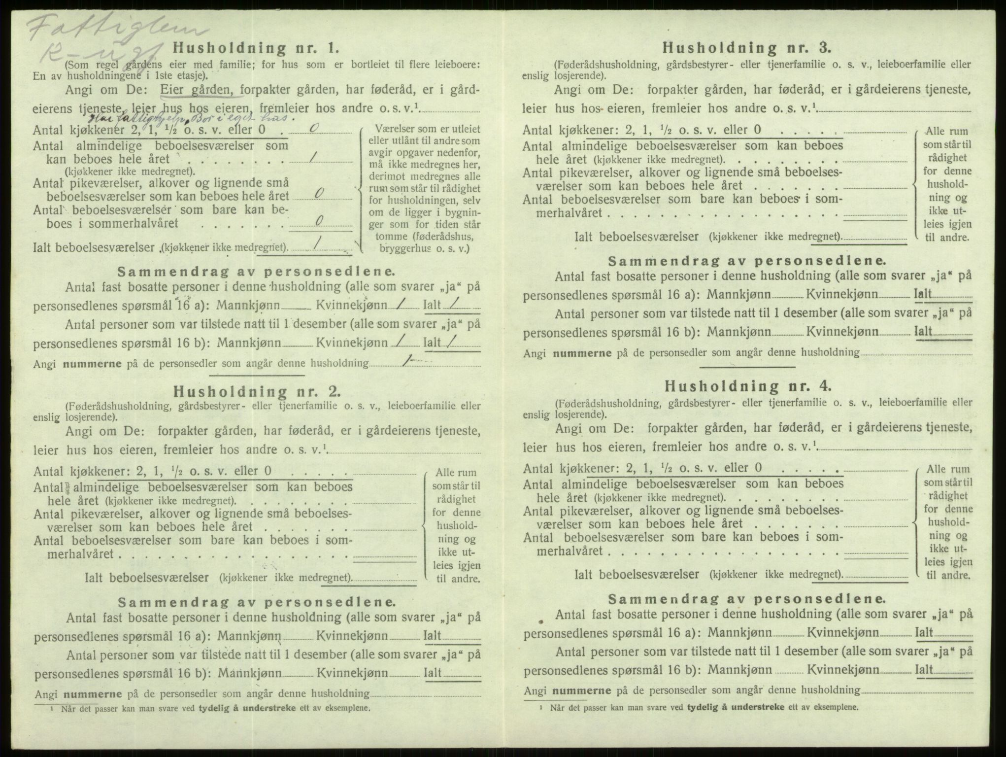 SAB, 1920 census for Davik, 1920, p. 694