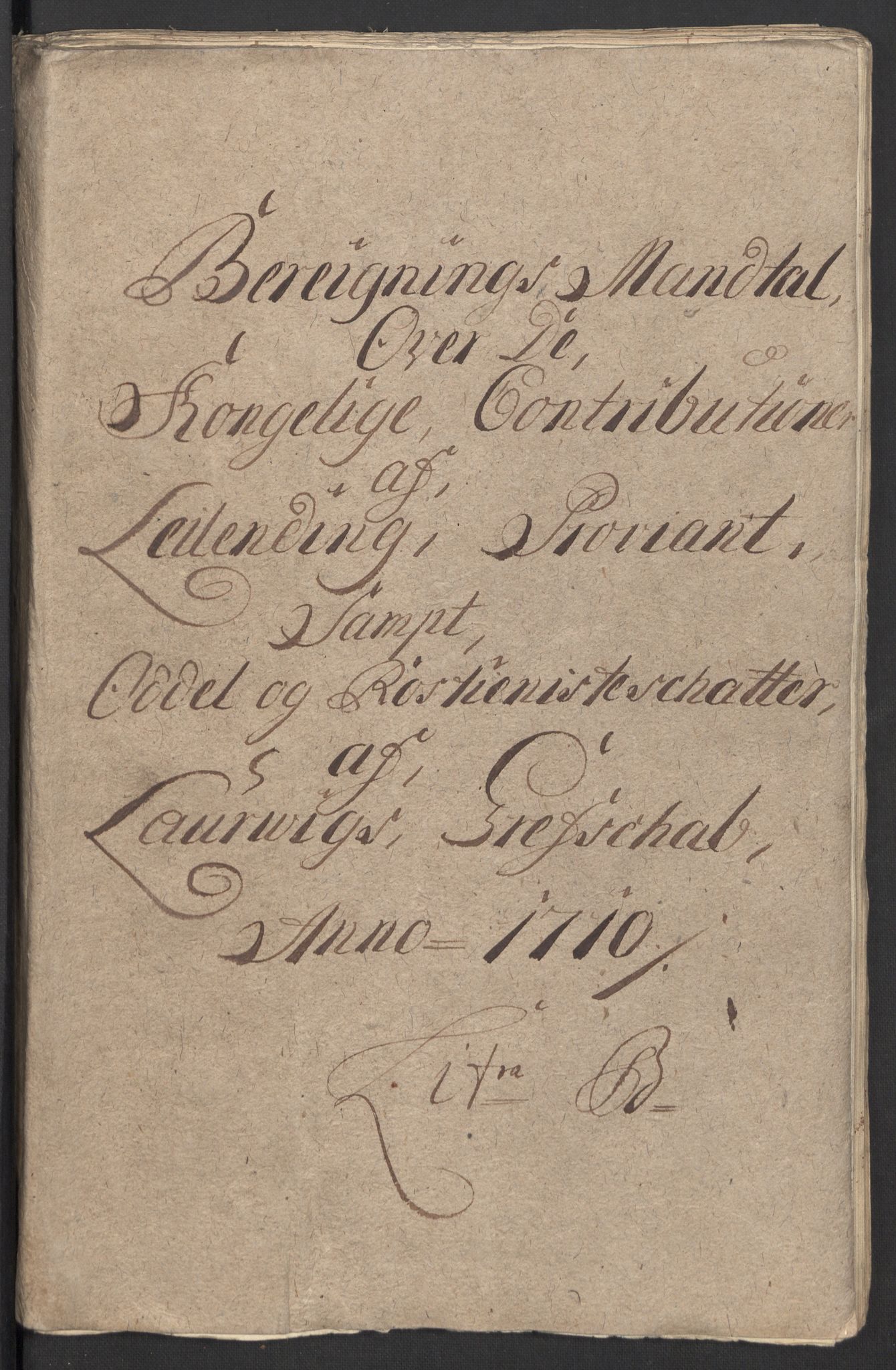 Rentekammeret inntil 1814, Reviderte regnskaper, Fogderegnskap, RA/EA-4092/R33/L1981: Fogderegnskap Larvik grevskap, 1709-1710, p. 283