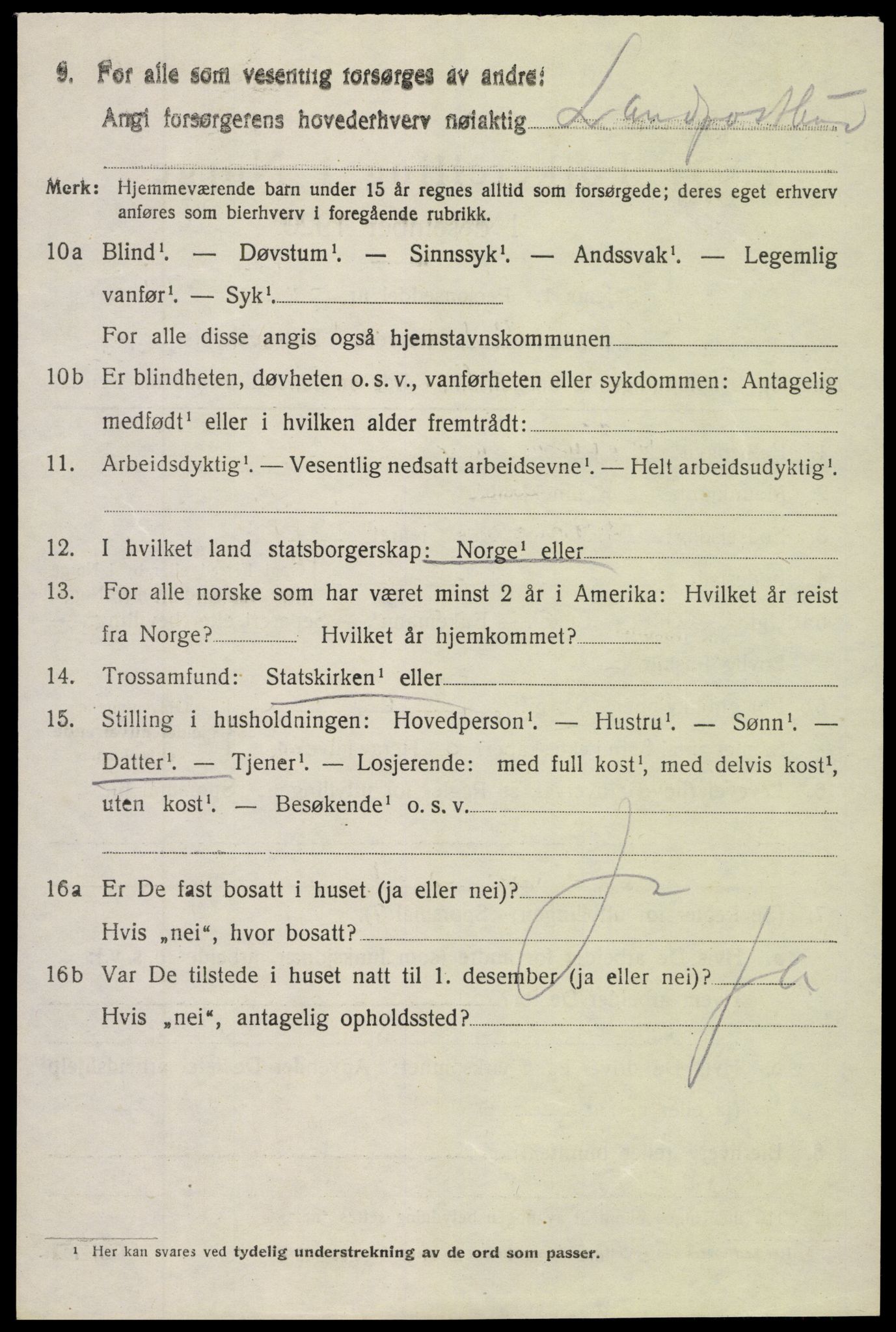 SAH, 1920 census for Nord-Aurdal, 1920, p. 2033