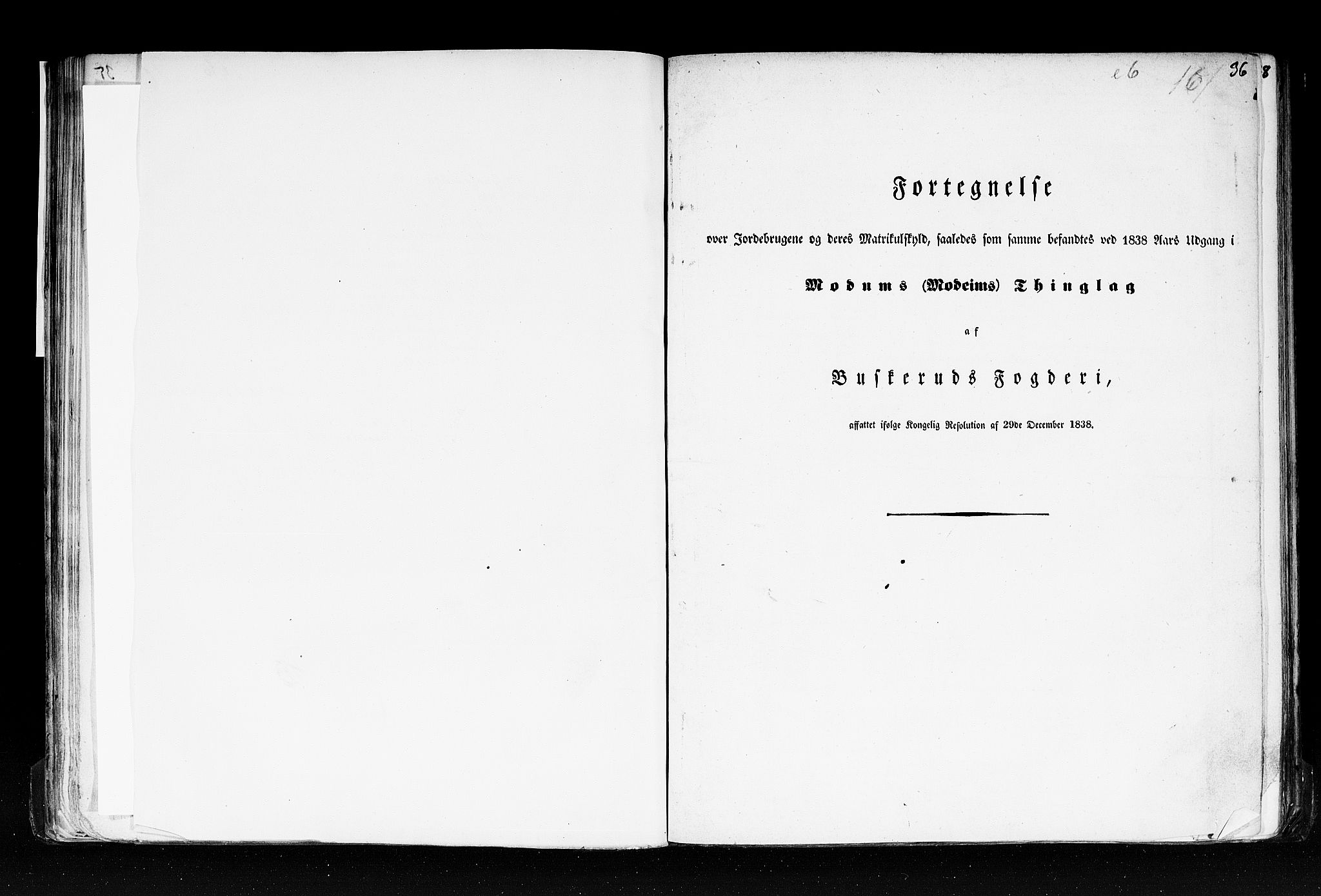 Rygh, RA/PA-0034/F/Fb/L0005: Matrikkelen for 1838 - Buskerud amt (Buskerud fylke), 1838, p. 36b