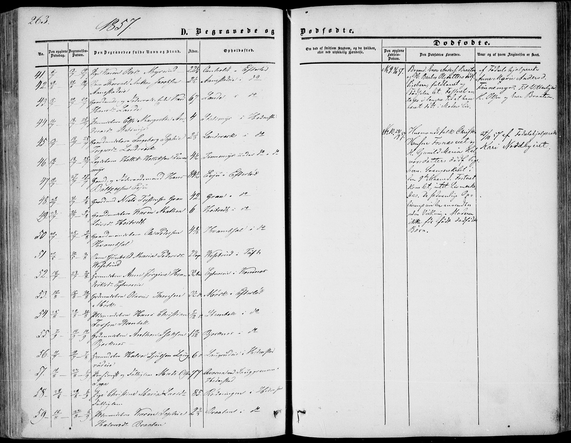 Sandsvær kirkebøker, AV/SAKO-A-244/F/Fa/L0006: Parish register (official) no. I 6, 1857-1868, p. 263