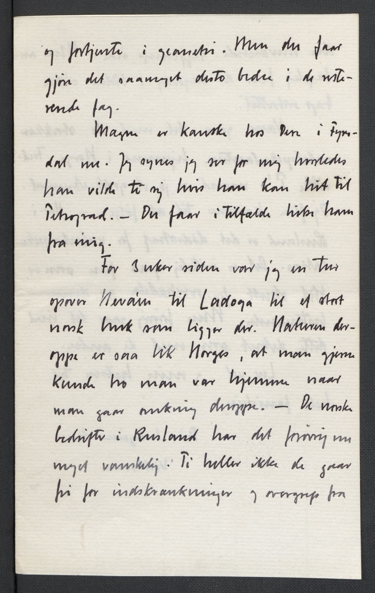 Quisling, Vidkun, AV/RA-PA-0750/K/L0001: Brev til og fra Vidkun Quisling samt til og fra andre medlemmer av familien Quisling, samt Vidkun Quislings karakterbøker, 1894-1929, p. 109