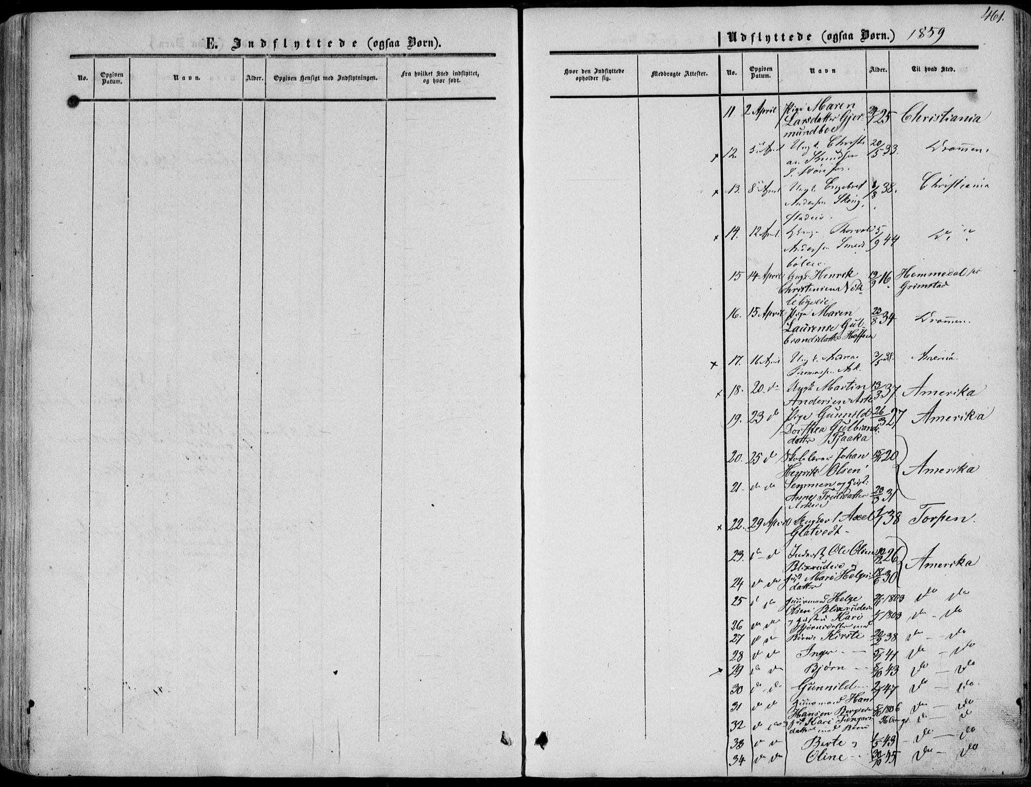 Norderhov kirkebøker, AV/SAKO-A-237/F/Fa/L0012: Parish register (official) no. 12, 1856-1865, p. 461